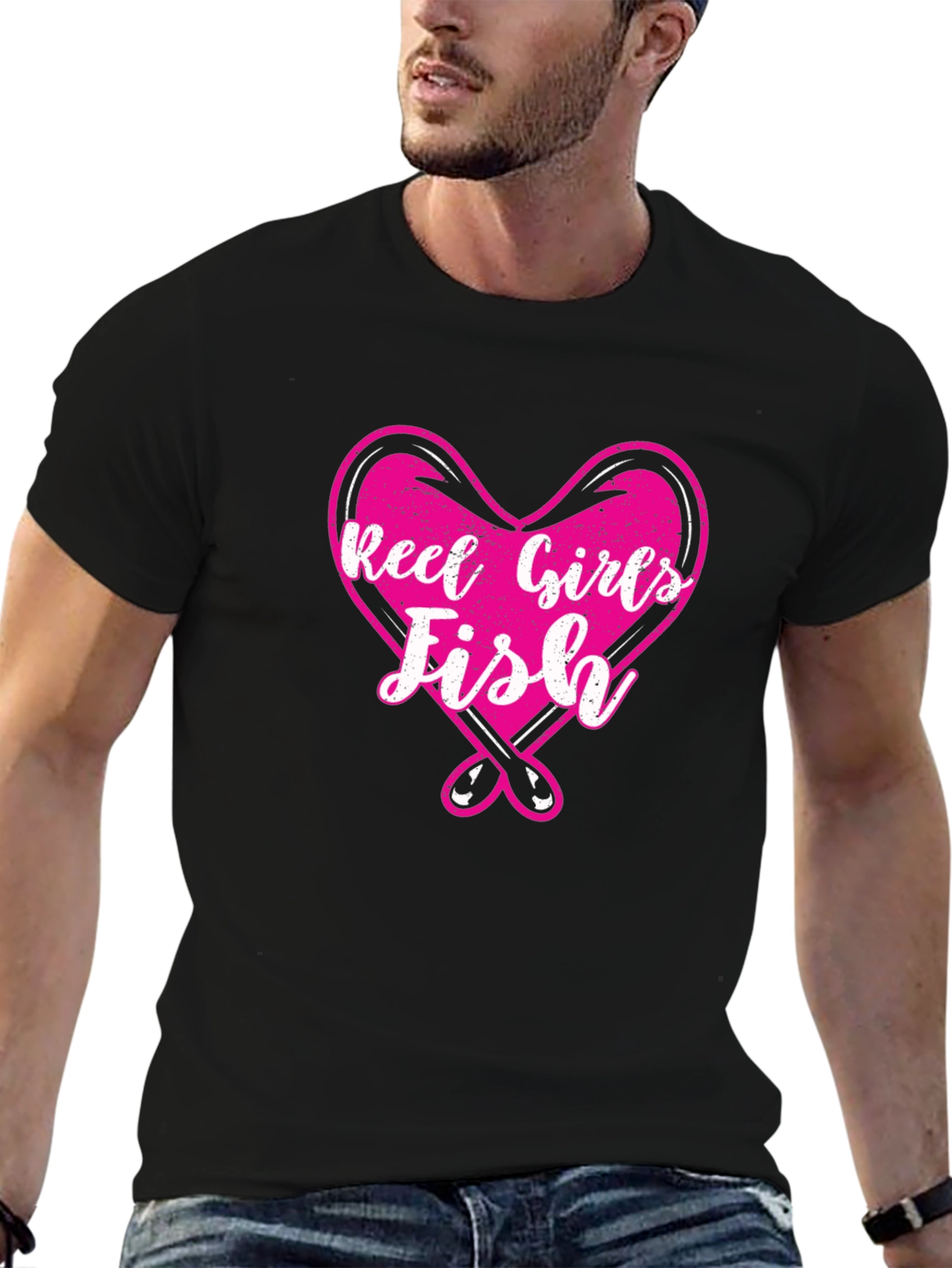 Reel Girls Fish Heart Graphic T-Shirt