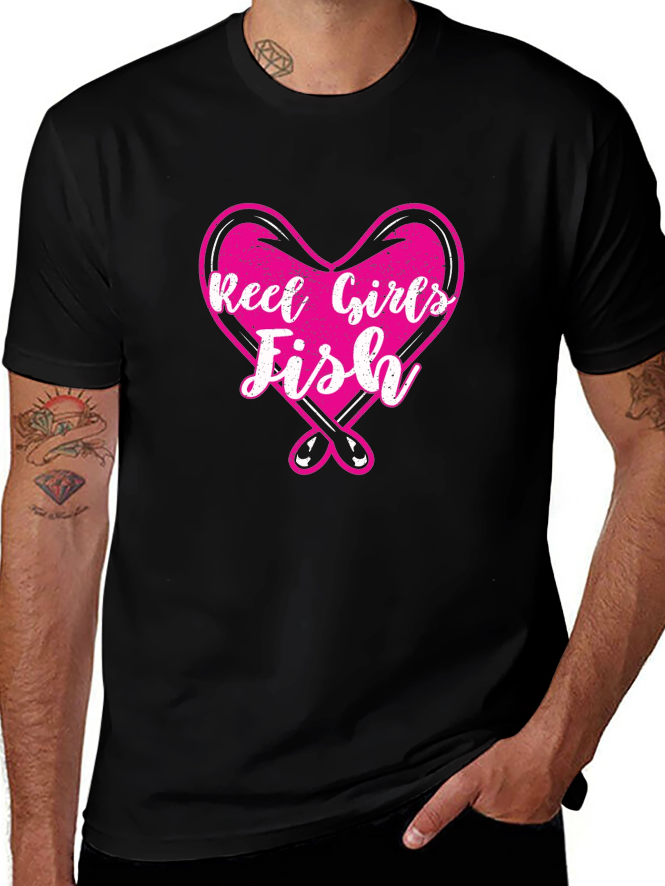 Reel Girls Fish Heart Graphic T-Shirt