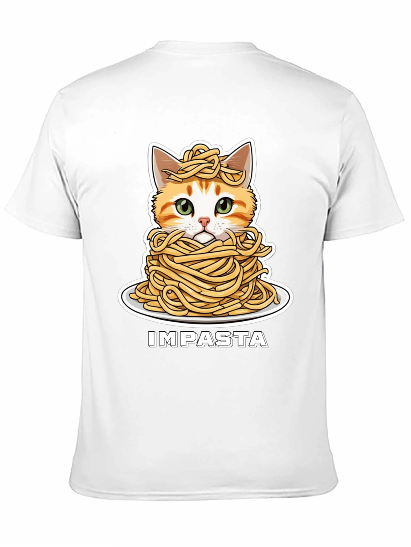 Impasta Cat Graphic T-Shirt - Funny Cute Pet Tee