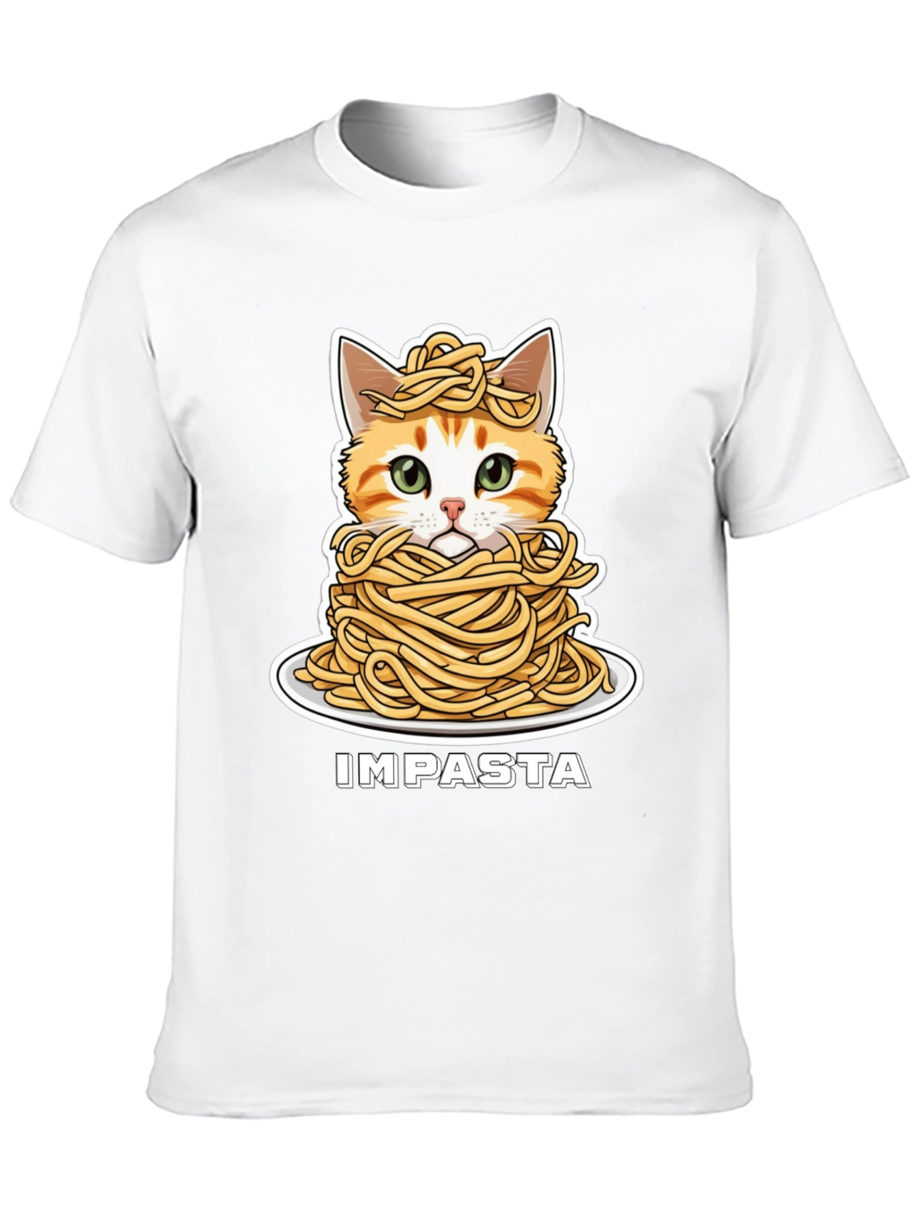 Impasta Cat Graphic T-Shirt - Funny Cute Pet Tee