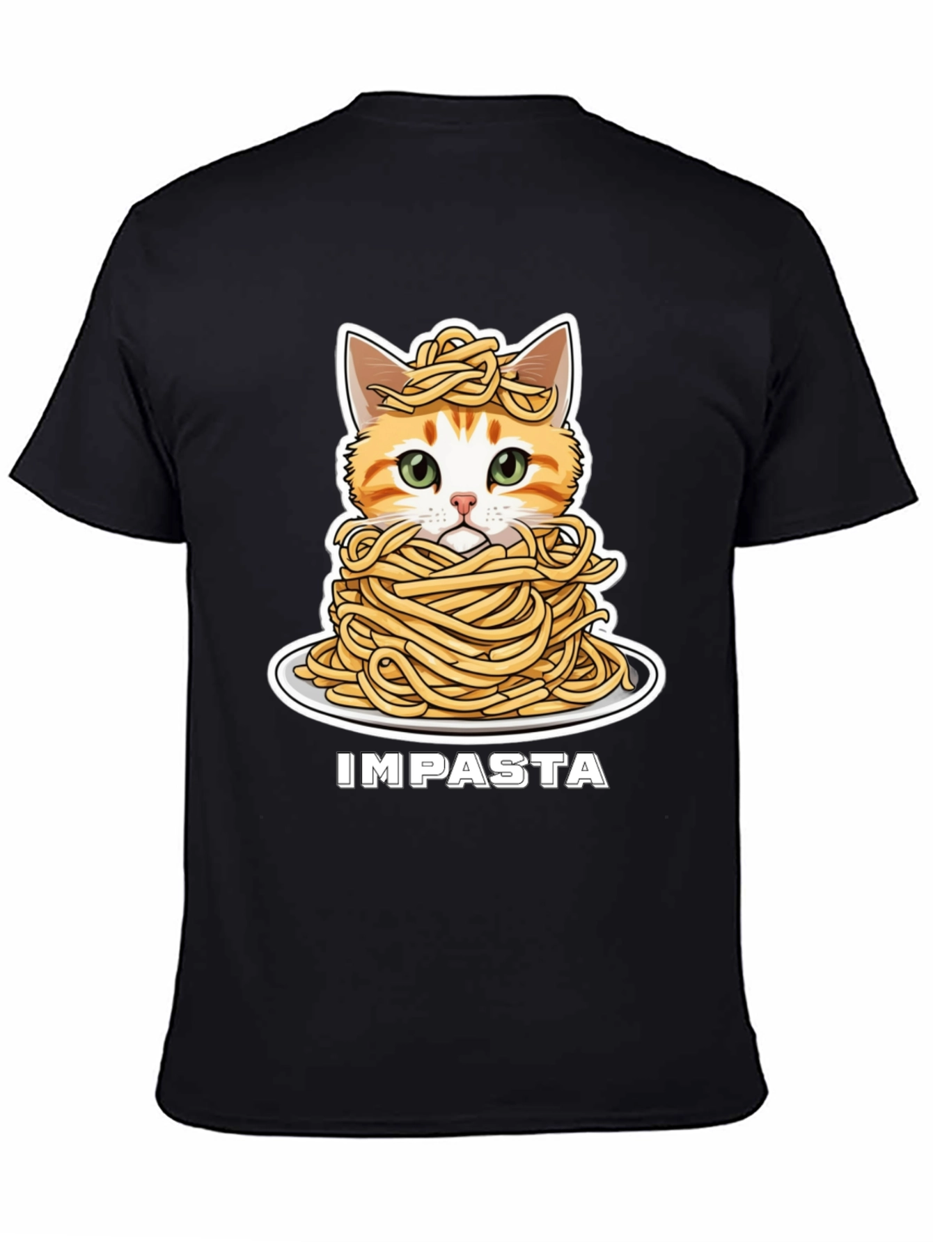 Impasta Cat Graphic T-Shirt - Funny Cute Pet Tee
