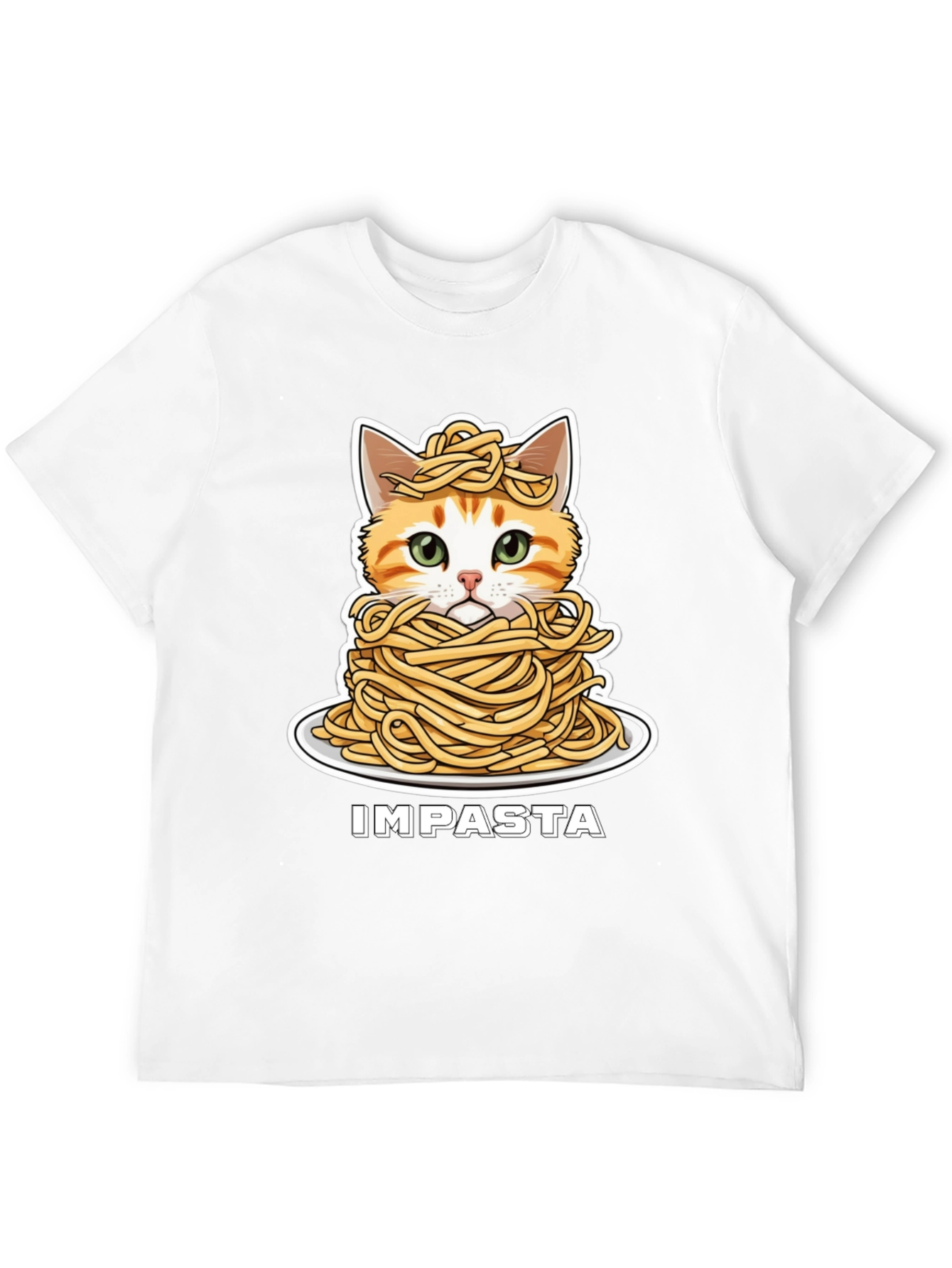 Impasta Cat Graphic T-Shirt - Funny Cute Pet Tee