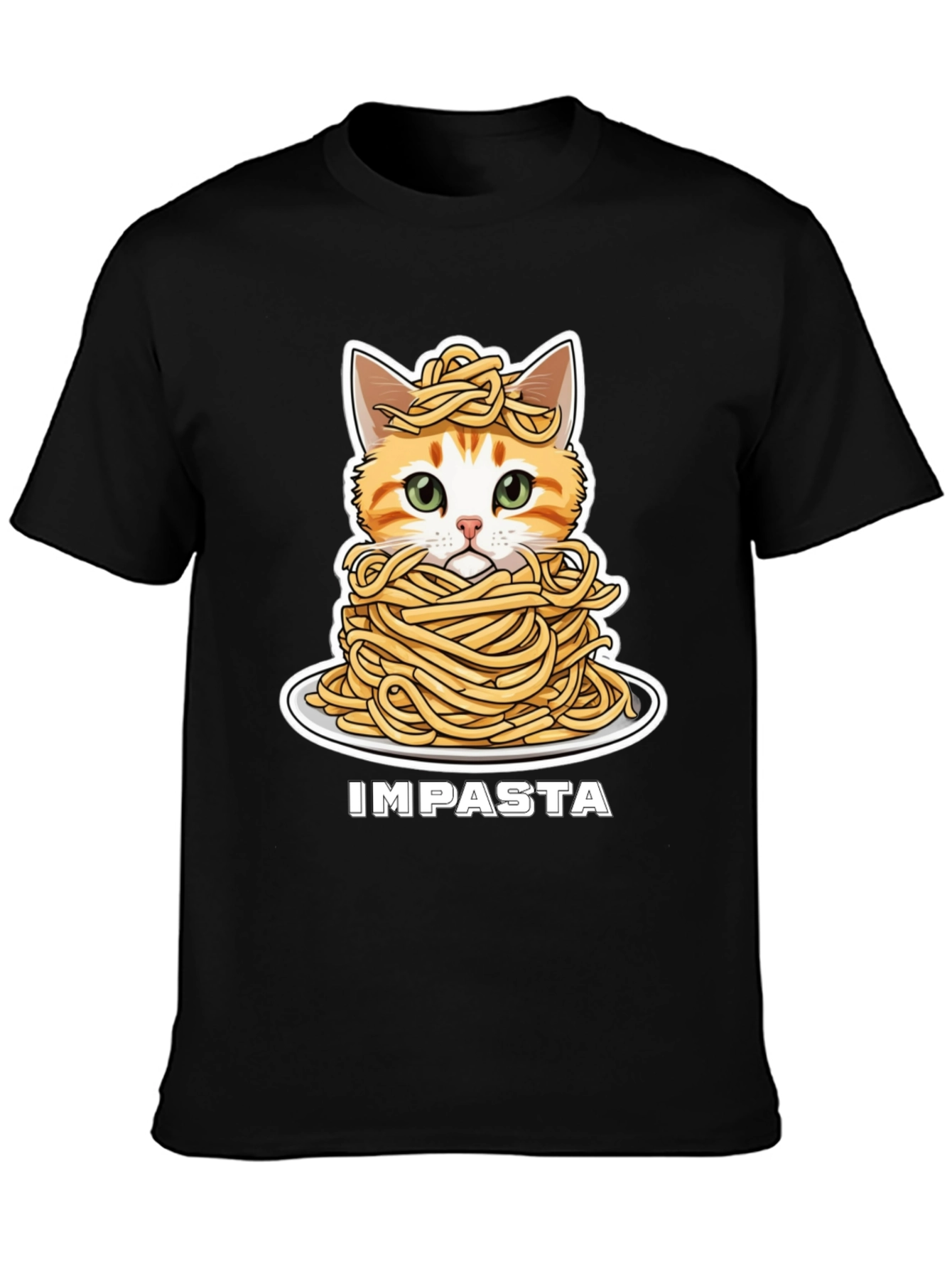 Impasta Cat Graphic T-Shirt - Funny Cute Pet Tee