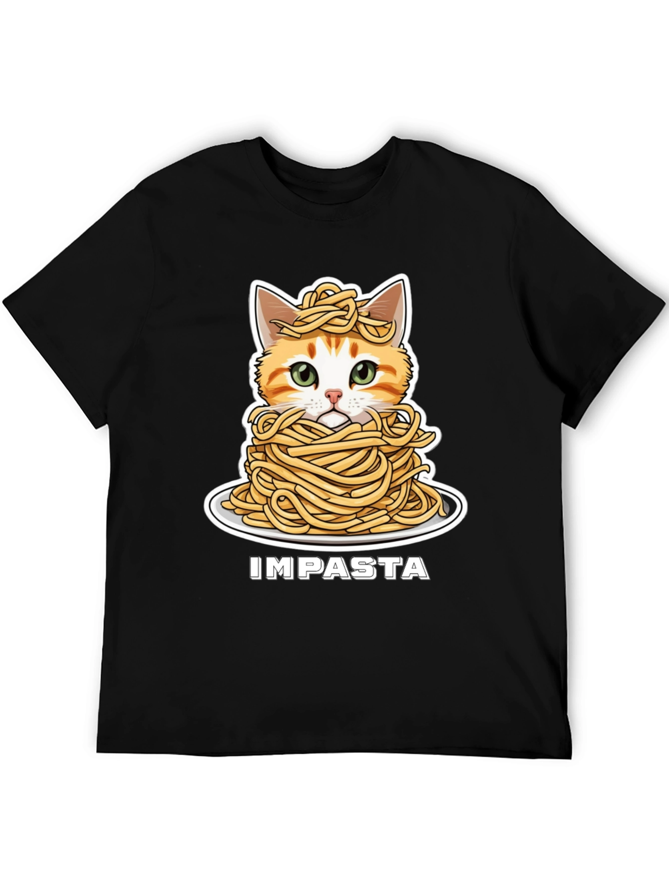 Impasta Cat Graphic T-Shirt - Funny Cute Pet Tee