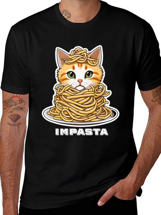 Impasta Cat Graphic T-Shirt - Funny Cute Pet Tee