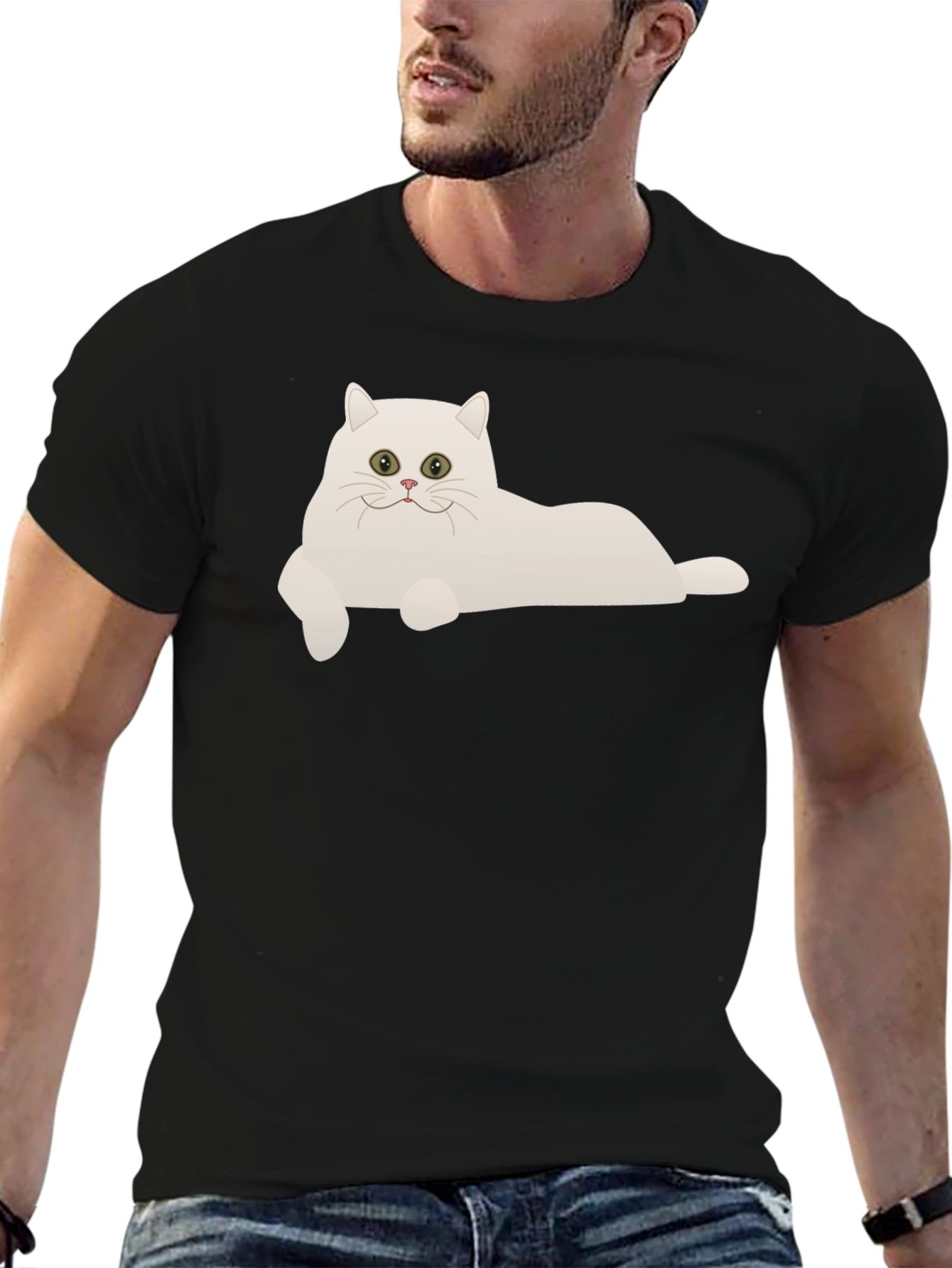 Cool Cat Graphic Black T-Shirt