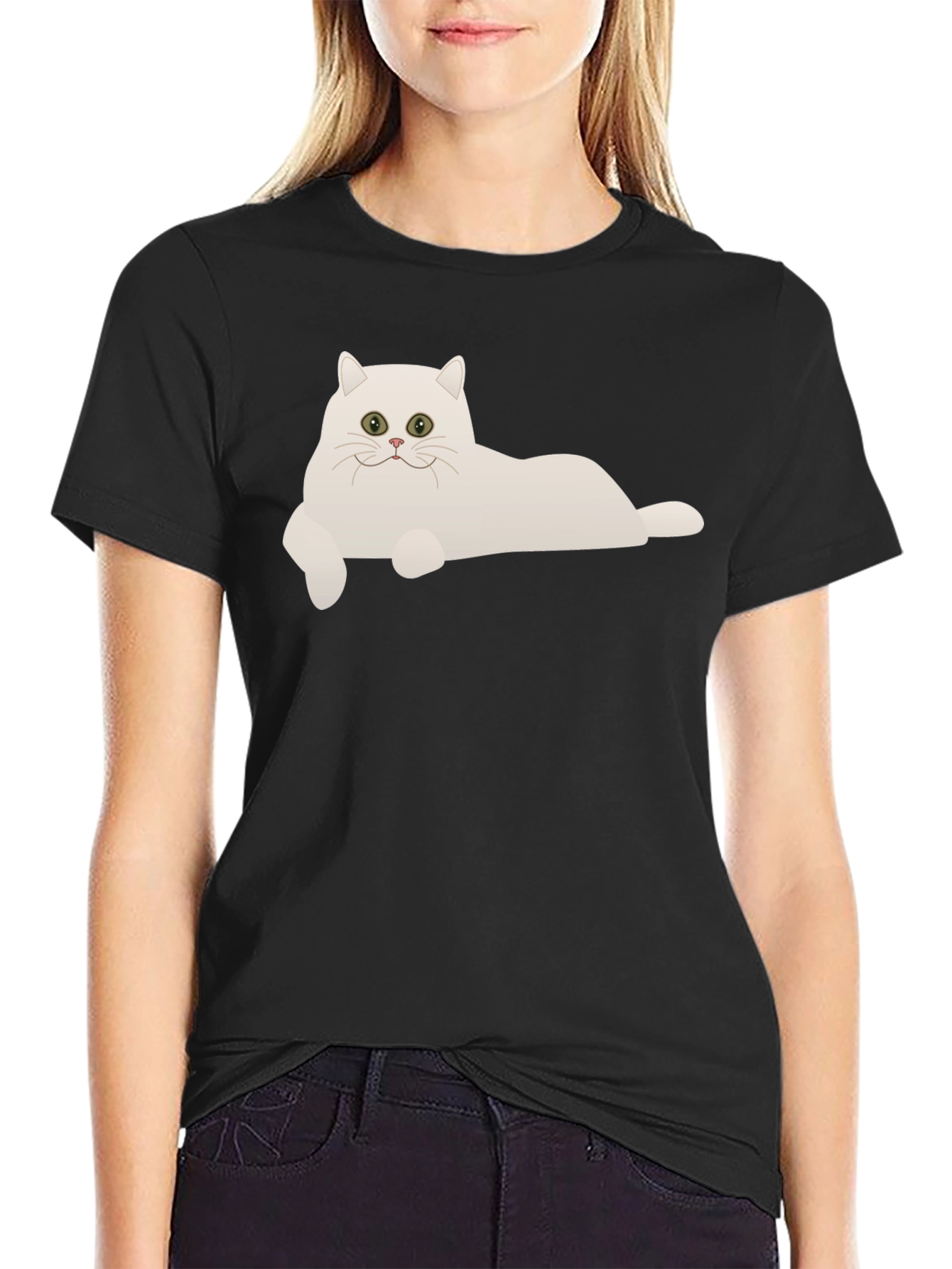Cool Cat Graphic Black T-Shirt
