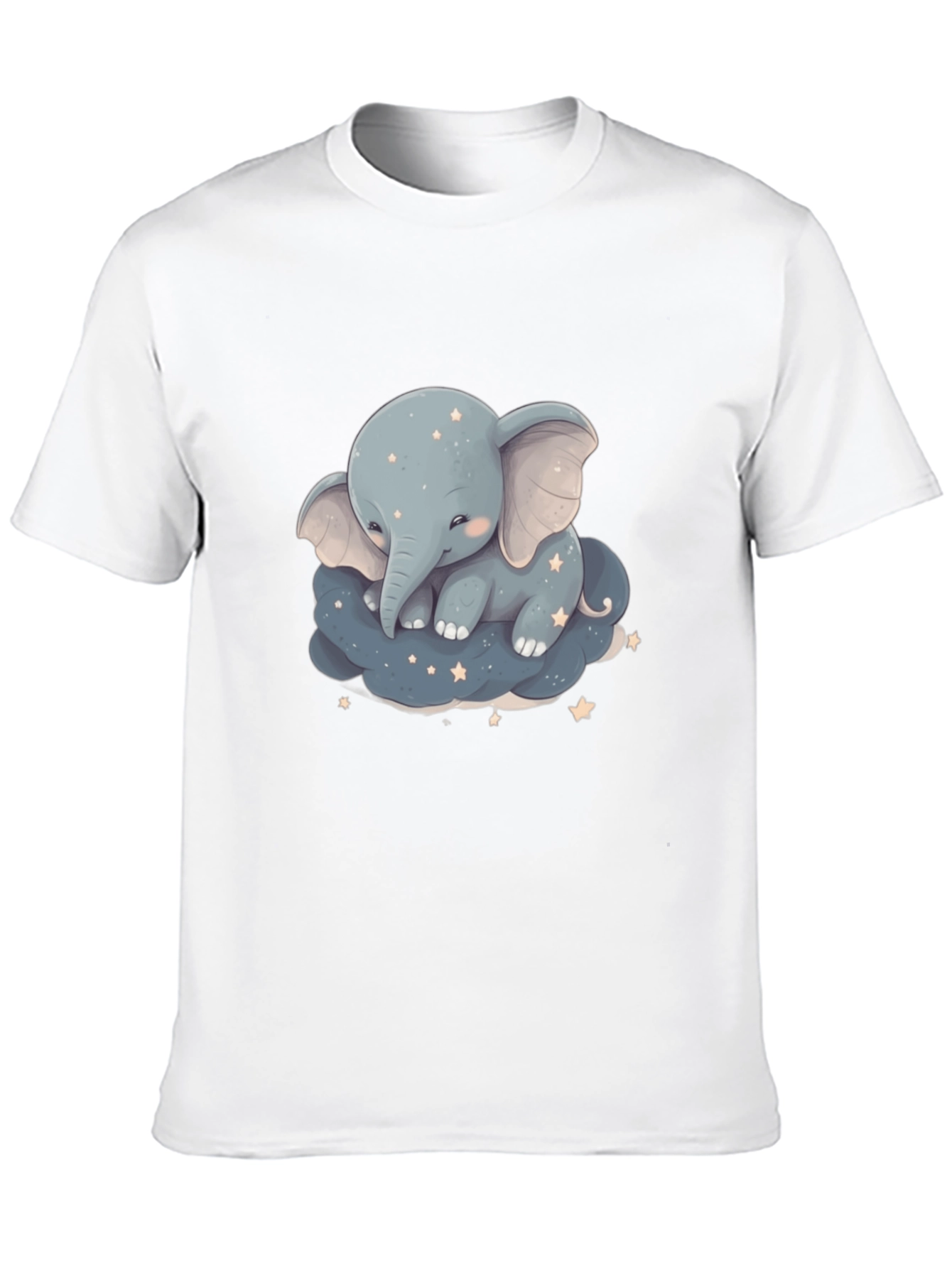 Cute Elephant On Cloud Graphic Tee