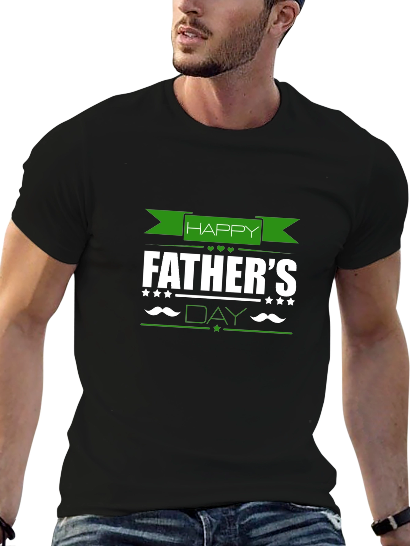 Happy Fathers Day Black T-Shirt