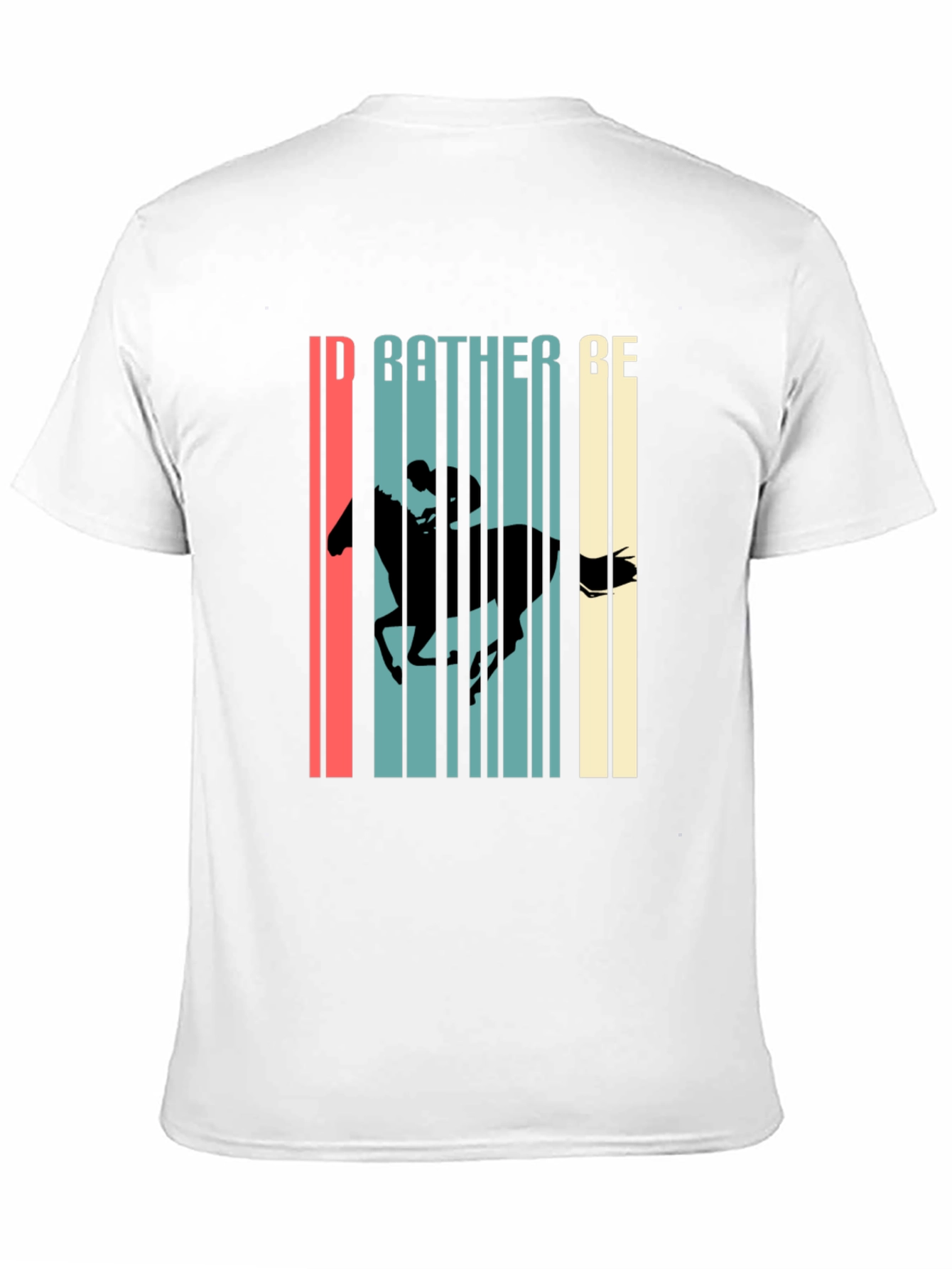 Id Rather Be Horseback Riding Black T-Shirt