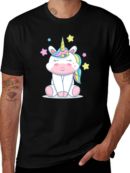Cute Unicorn Graphic Tee - Soft Black T-Shirt