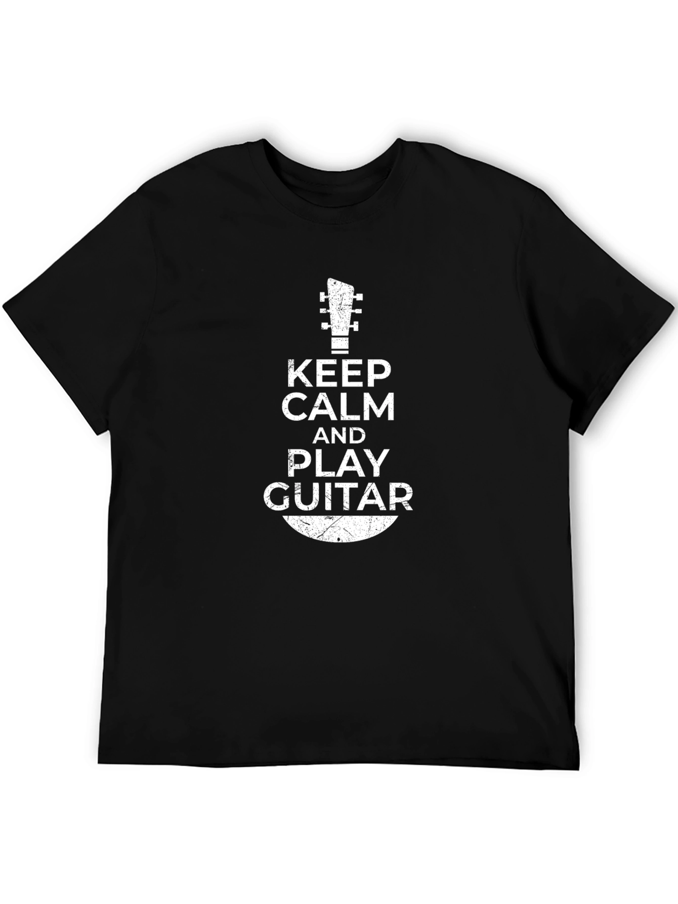 Keep Calm and Play Guitar Black T-Shirt