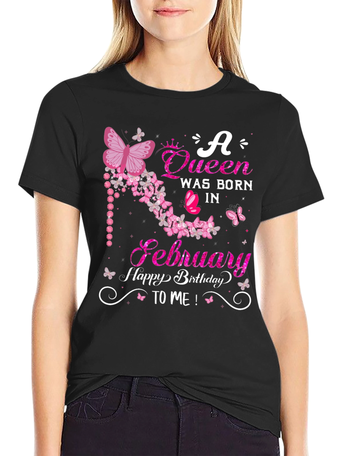 Queen Born in February Birthday T-Shirt