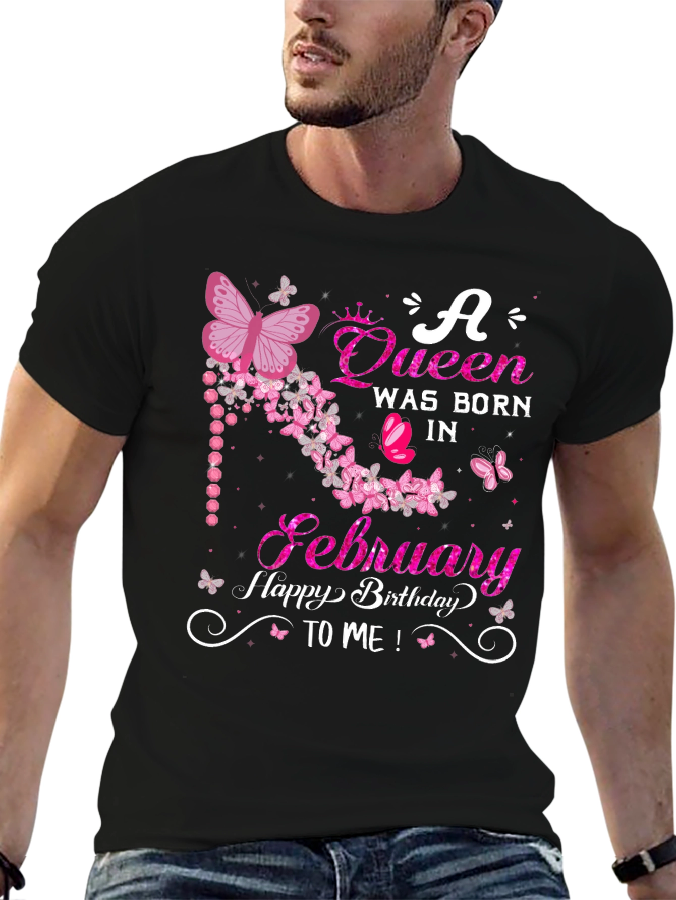 Queen Born in February Birthday T-Shirt