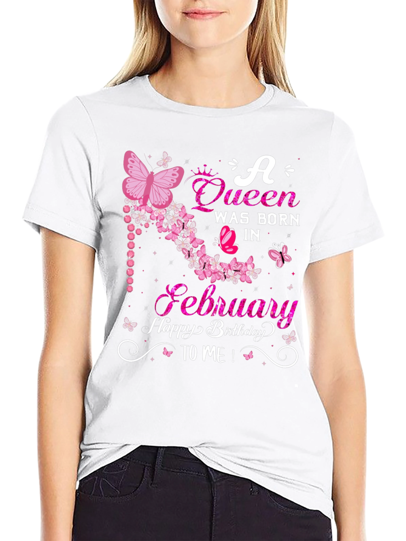 Queen Born in February Birthday T-Shirt