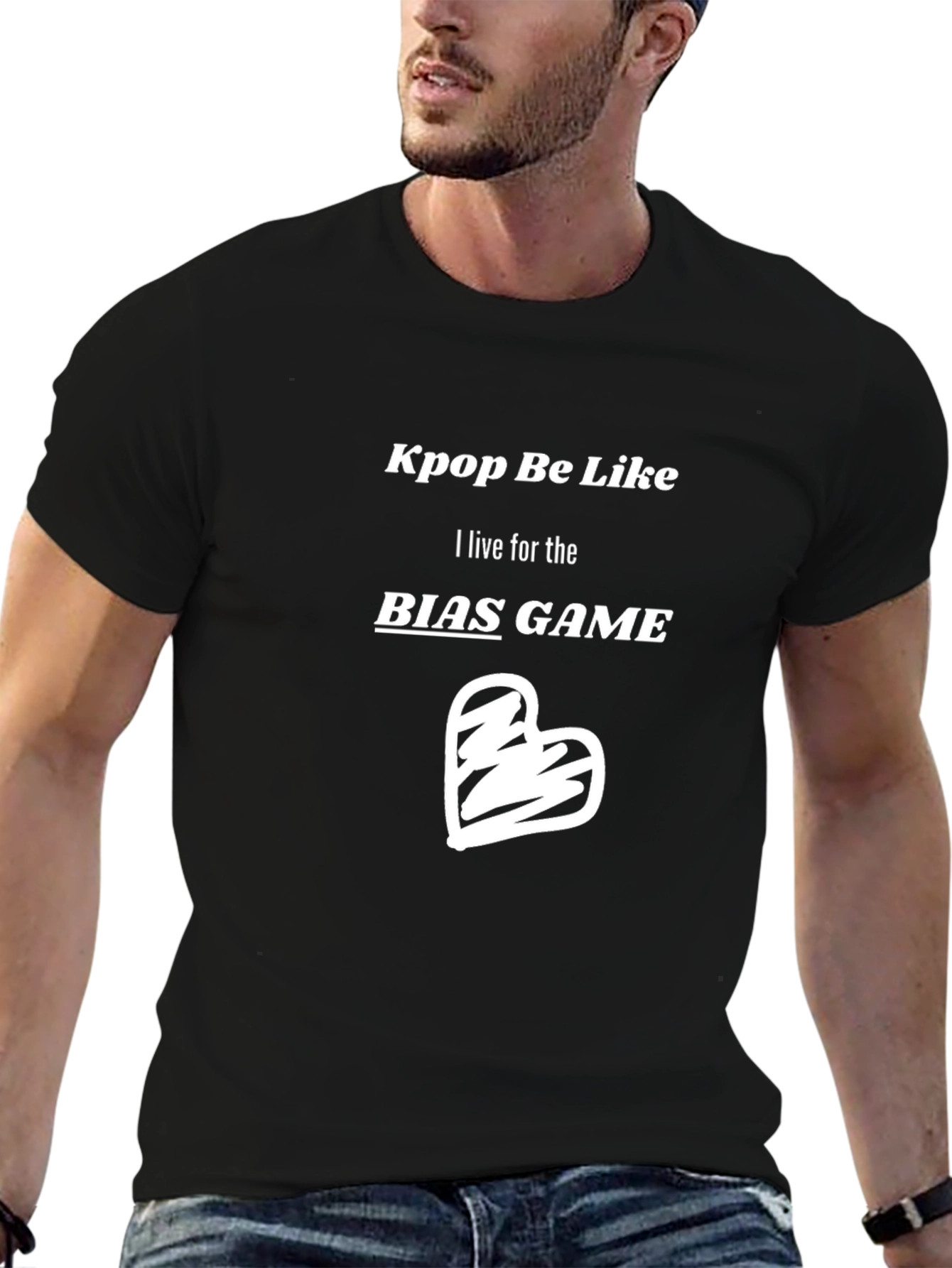 Kpop Bias Game Black T-Shirt