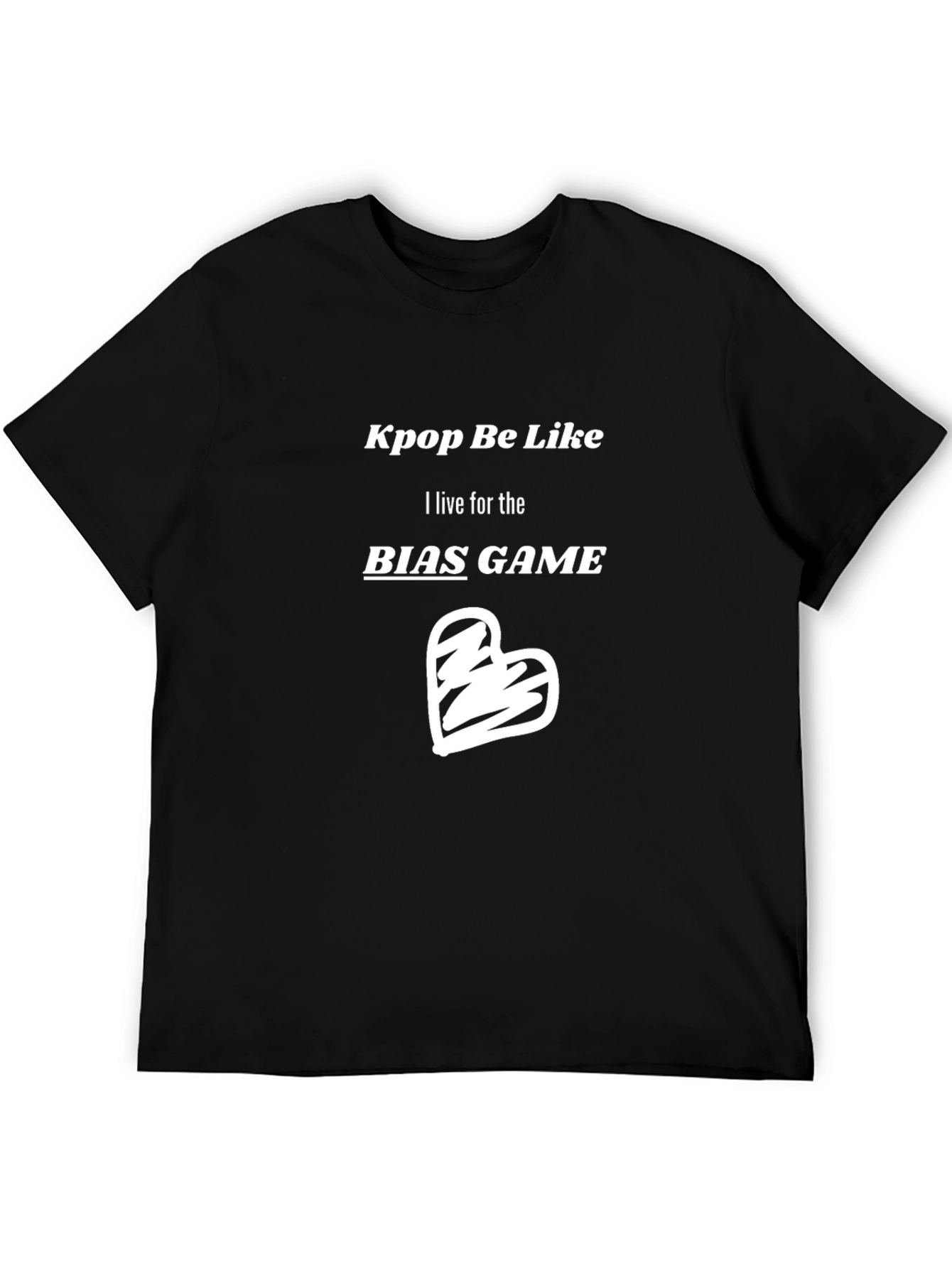 Kpop Bias Game Black T-Shirt