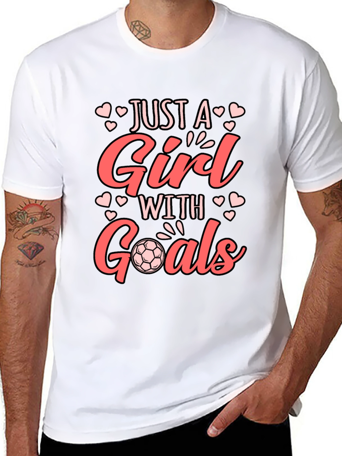 Just A Girl With Goals Soccer T-Shirt