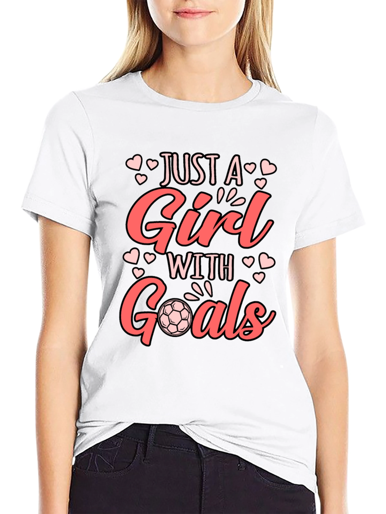 Just A Girl With Goals Soccer T-Shirt