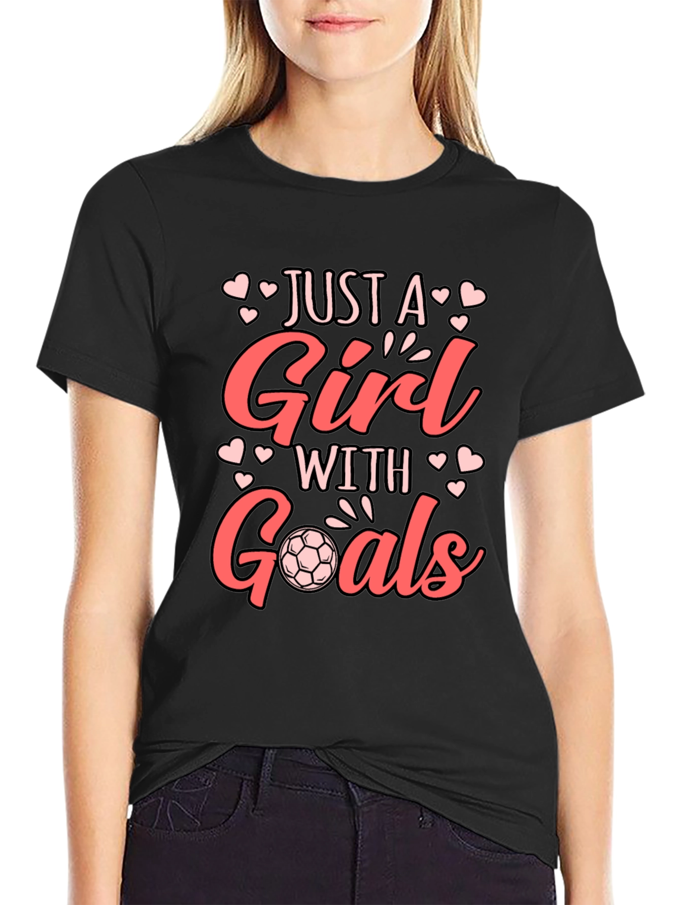 Just A Girl With Goals Soccer T-Shirt