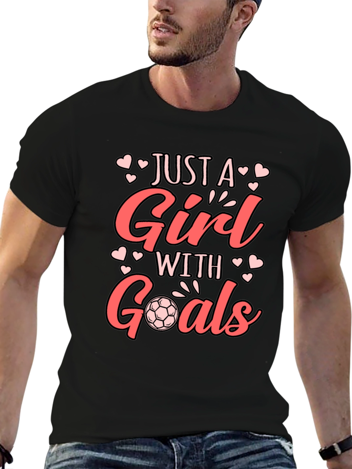 Just A Girl With Goals Soccer T-Shirt