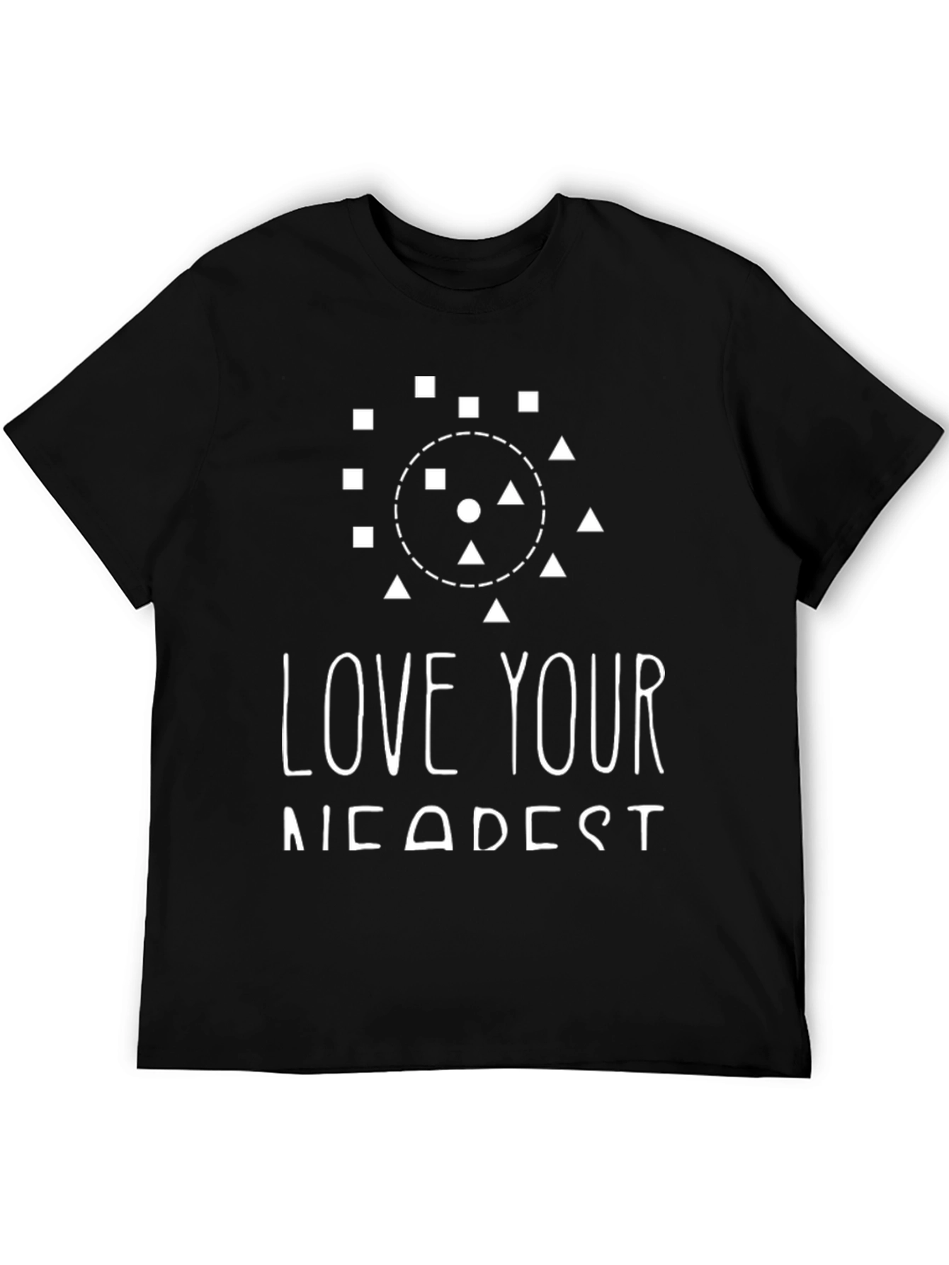 Love Your Nearest Black Graphic Tee