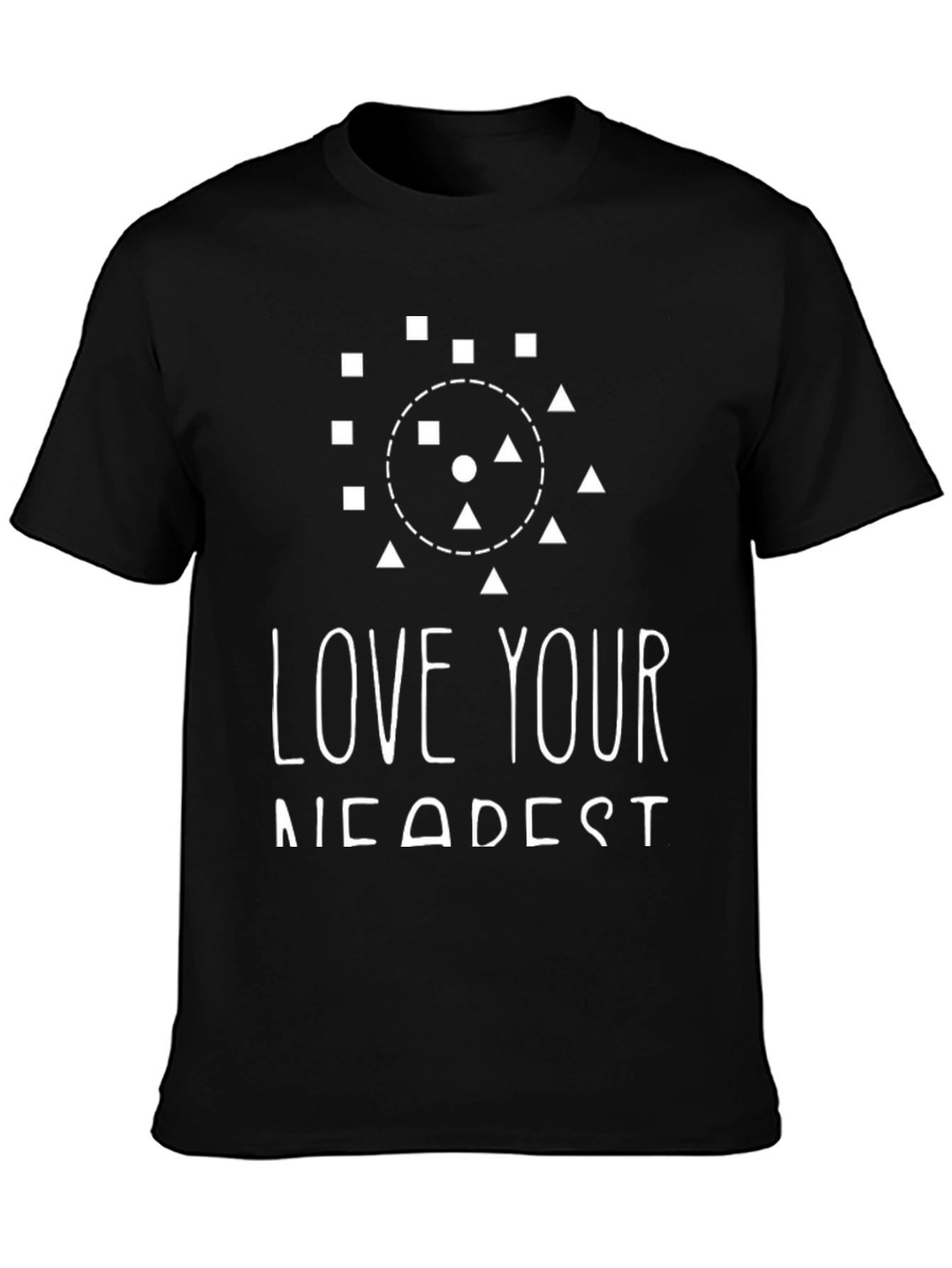 Love Your Nearest Black Graphic Tee