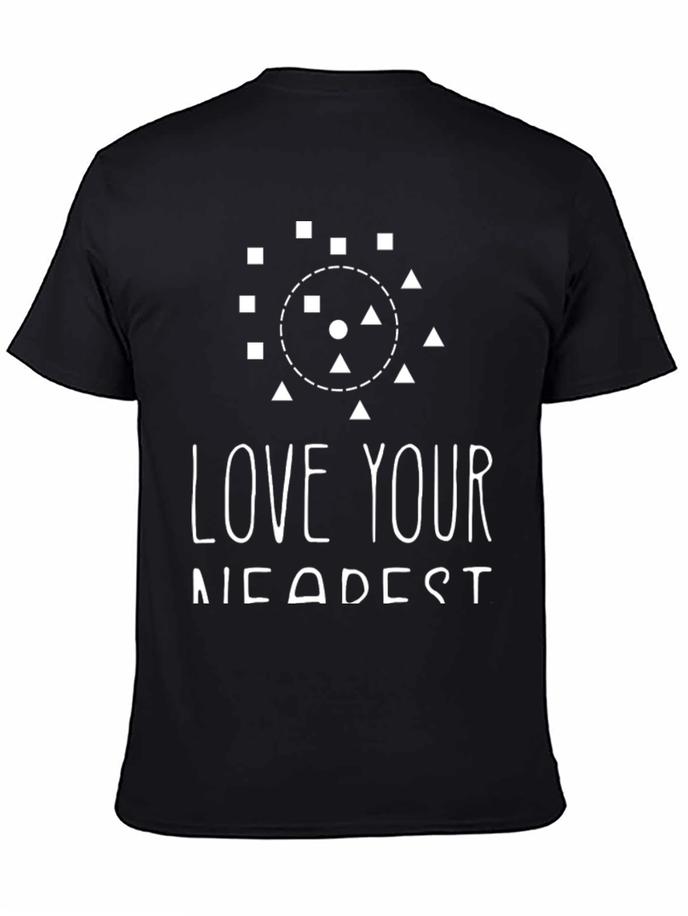 Love Your Nearest Black Graphic Tee