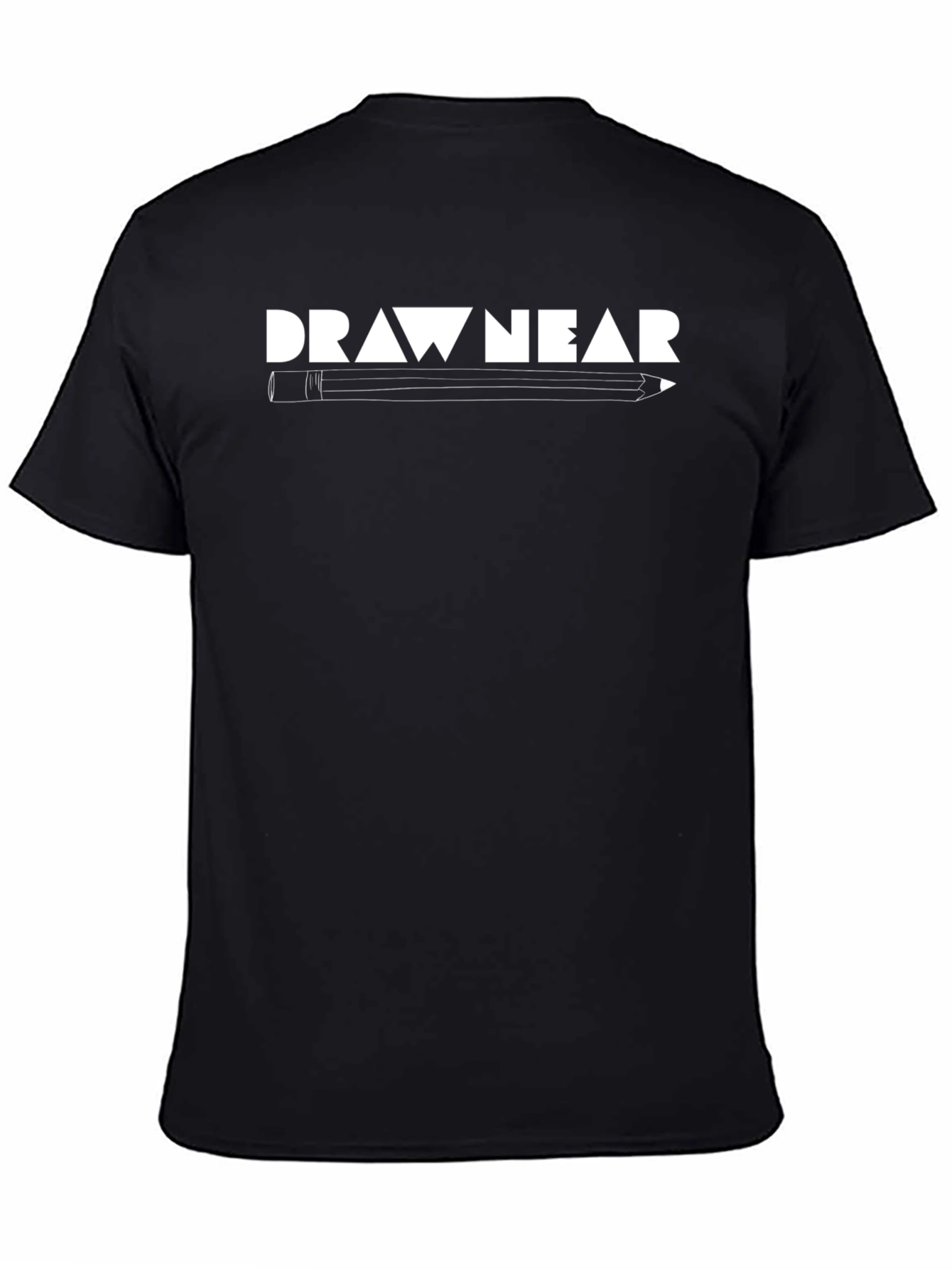 Draw Near Graphic Tee - Black Cotton T-Shirt