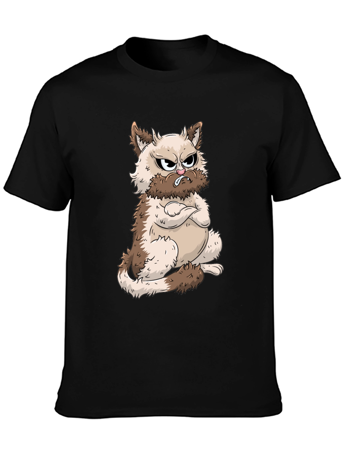 Grumpy Cat Graphic Tee - Mens Black T-Shirt