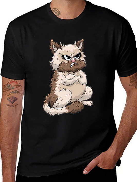 Grumpy Cat Graphic Tee - Mens Black T-Shirt