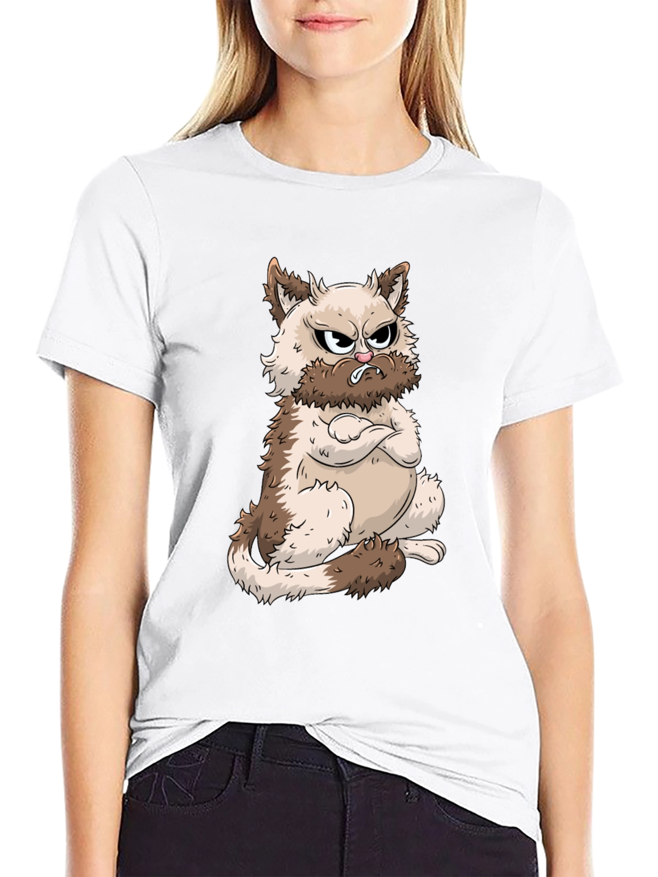 Grumpy Cat Graphic Tee - Mens Black T-Shirt