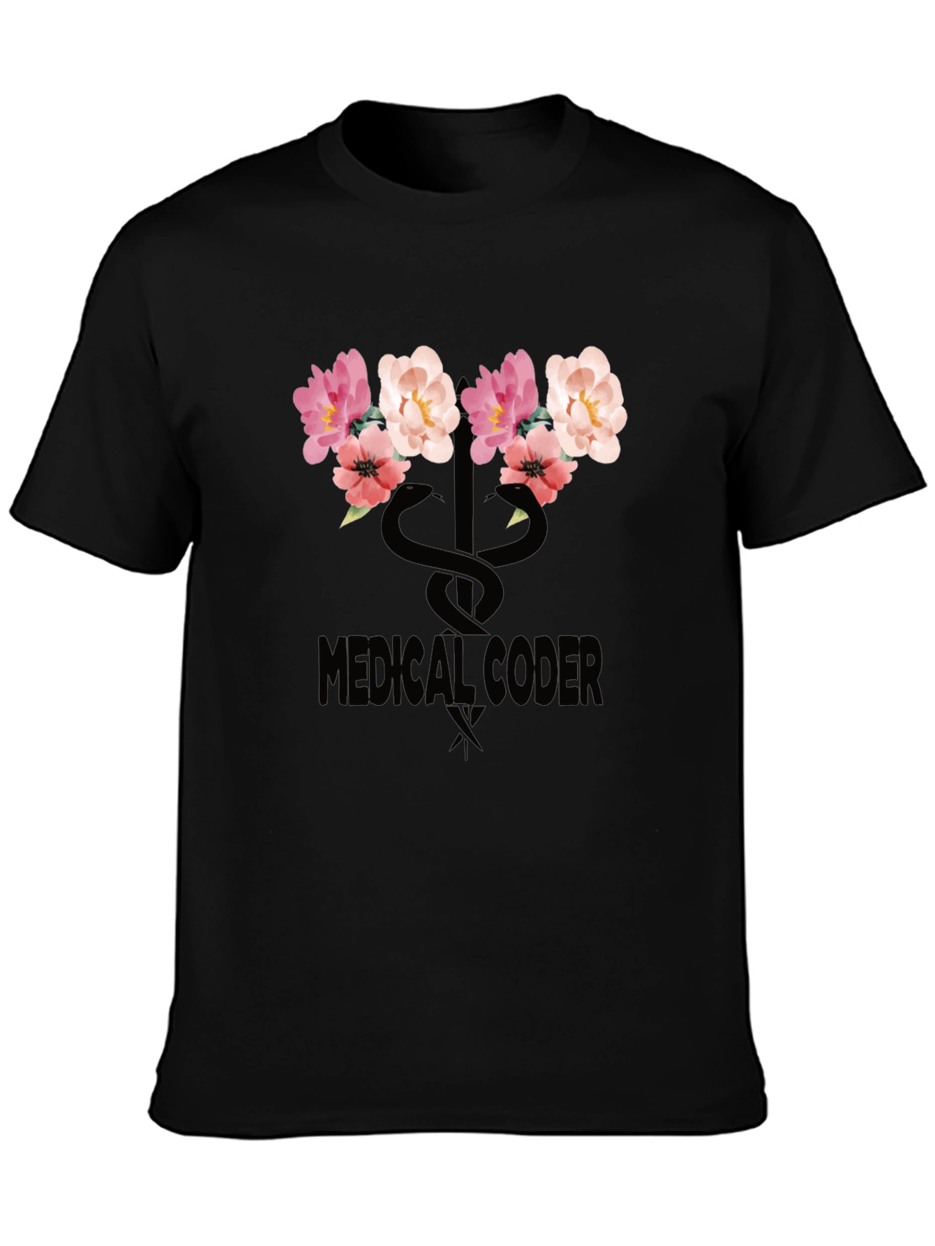 Floral Medical Coder T-Shirt
