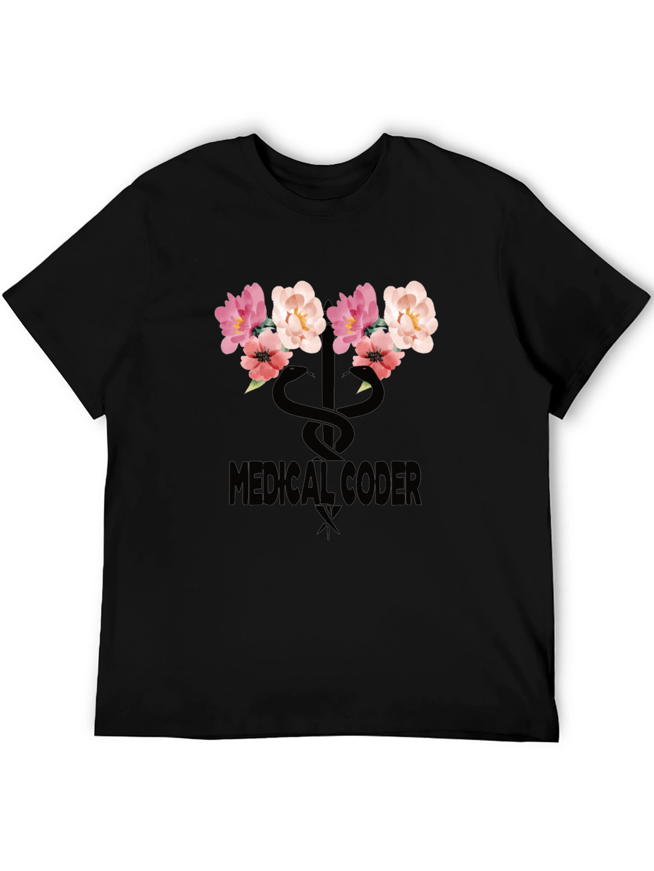 Floral Medical Coder T-Shirt