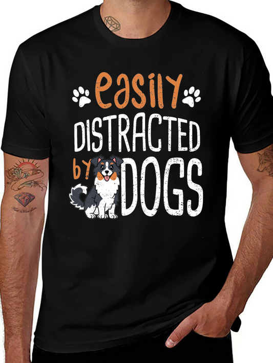 Easily Distracted by Dogs Graphic Tee