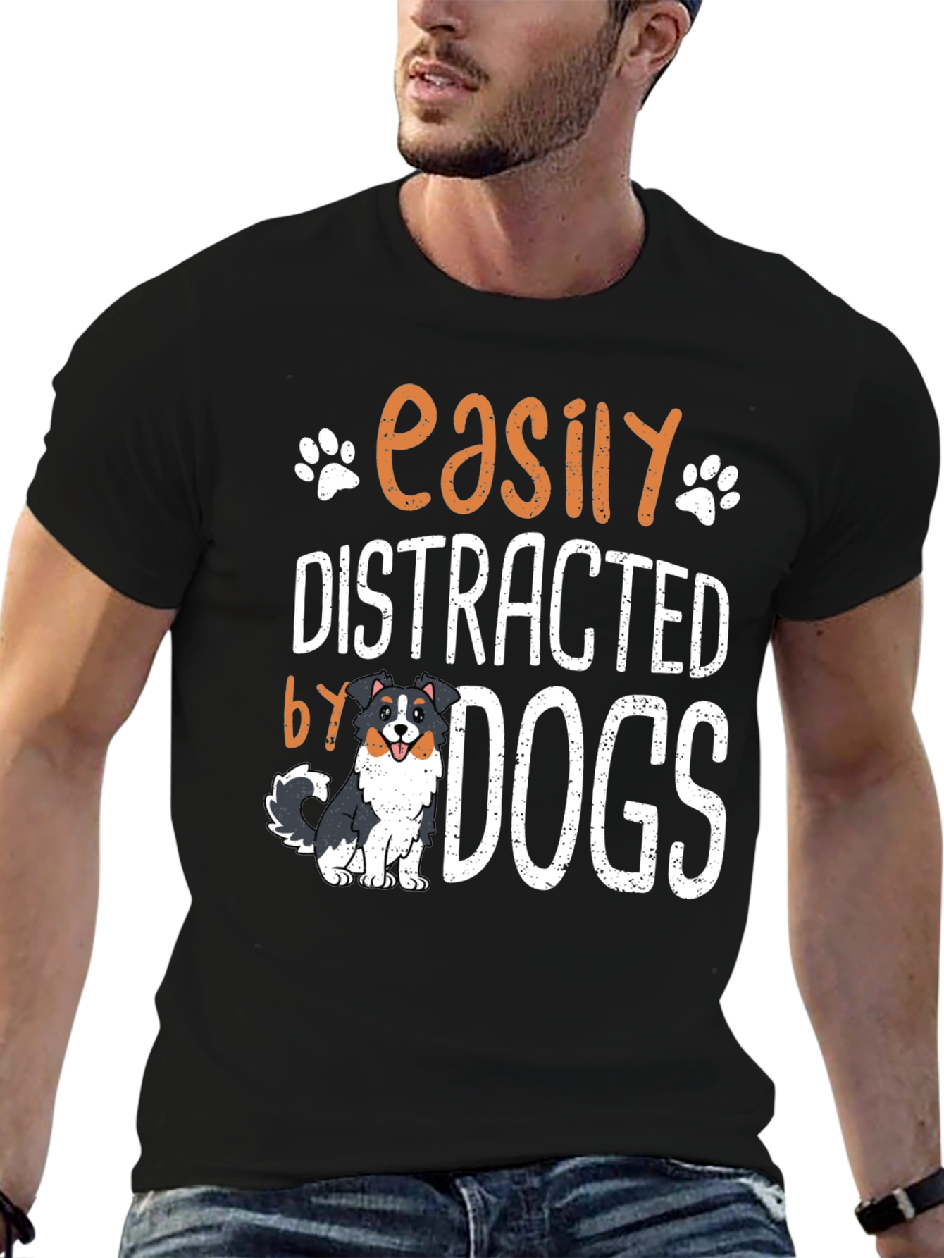 Easily Distracted by Dogs Graphic Tee