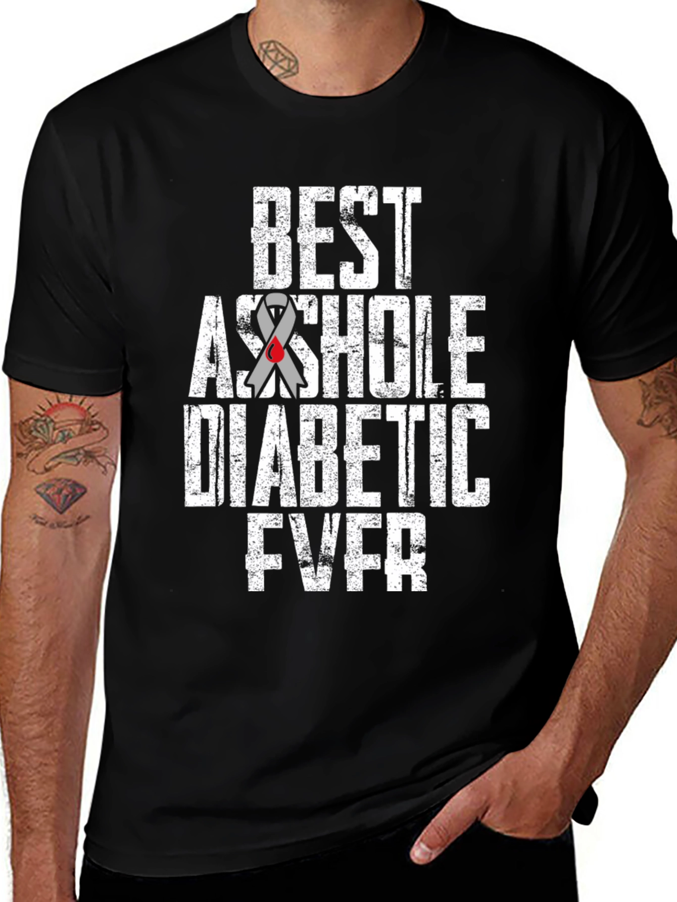 Best Asshole Diabetic Ever Graphic T-Shirt