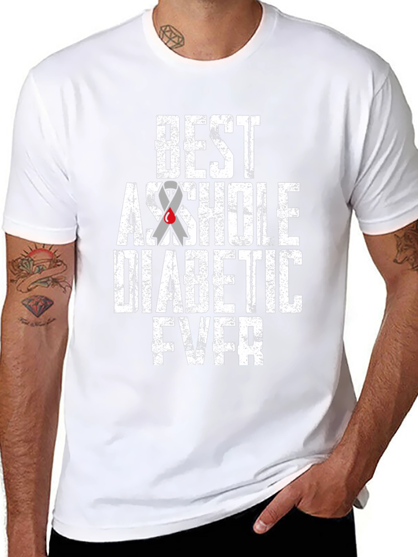 Best Asshole Diabetic Ever Graphic T-Shirt
