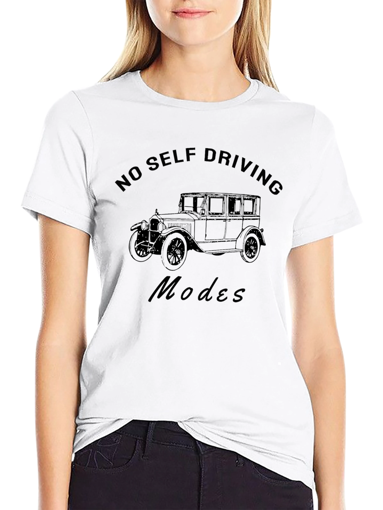 No Self Driving Modes Graphic Tee