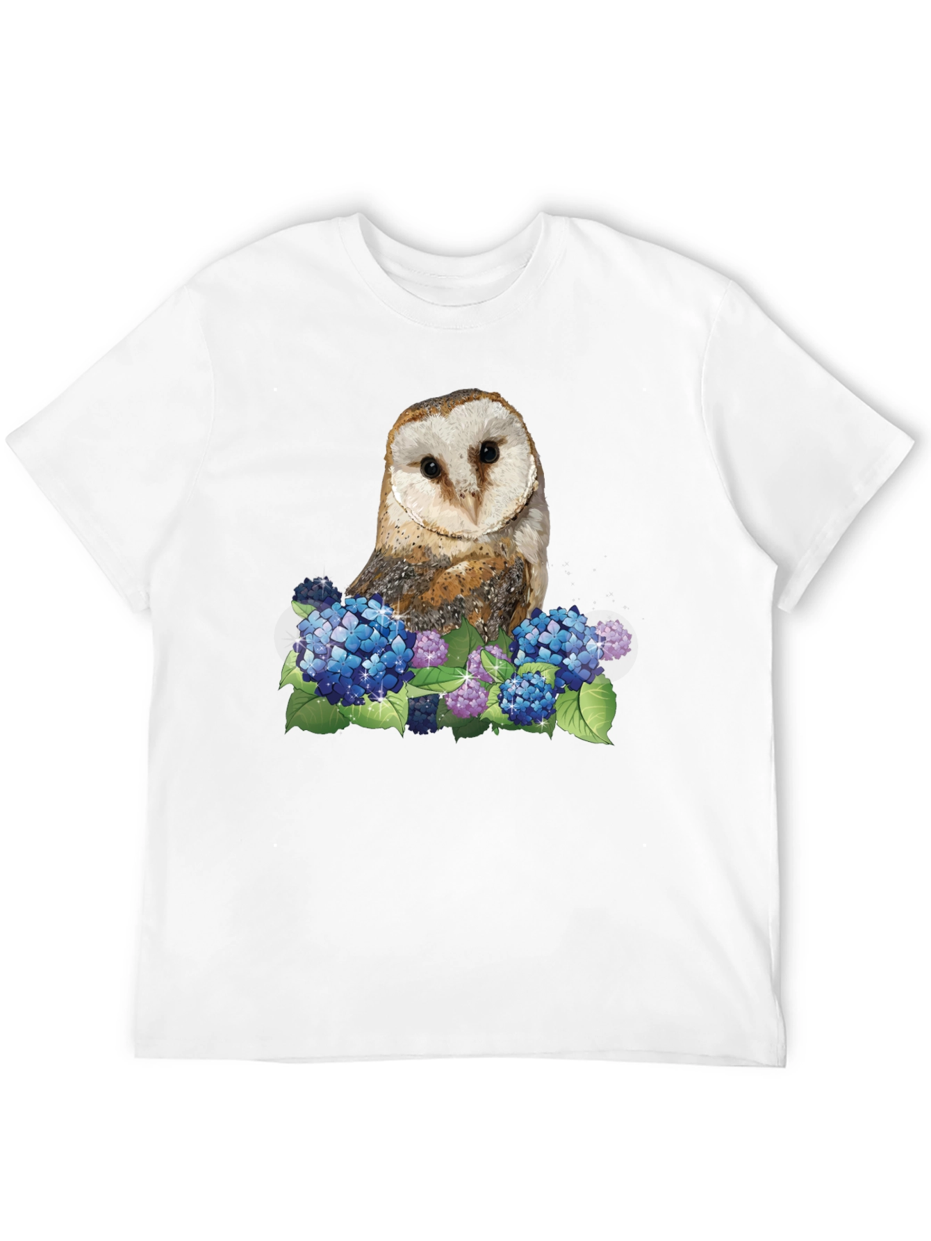Owl & Hydrangea Graphic Tee