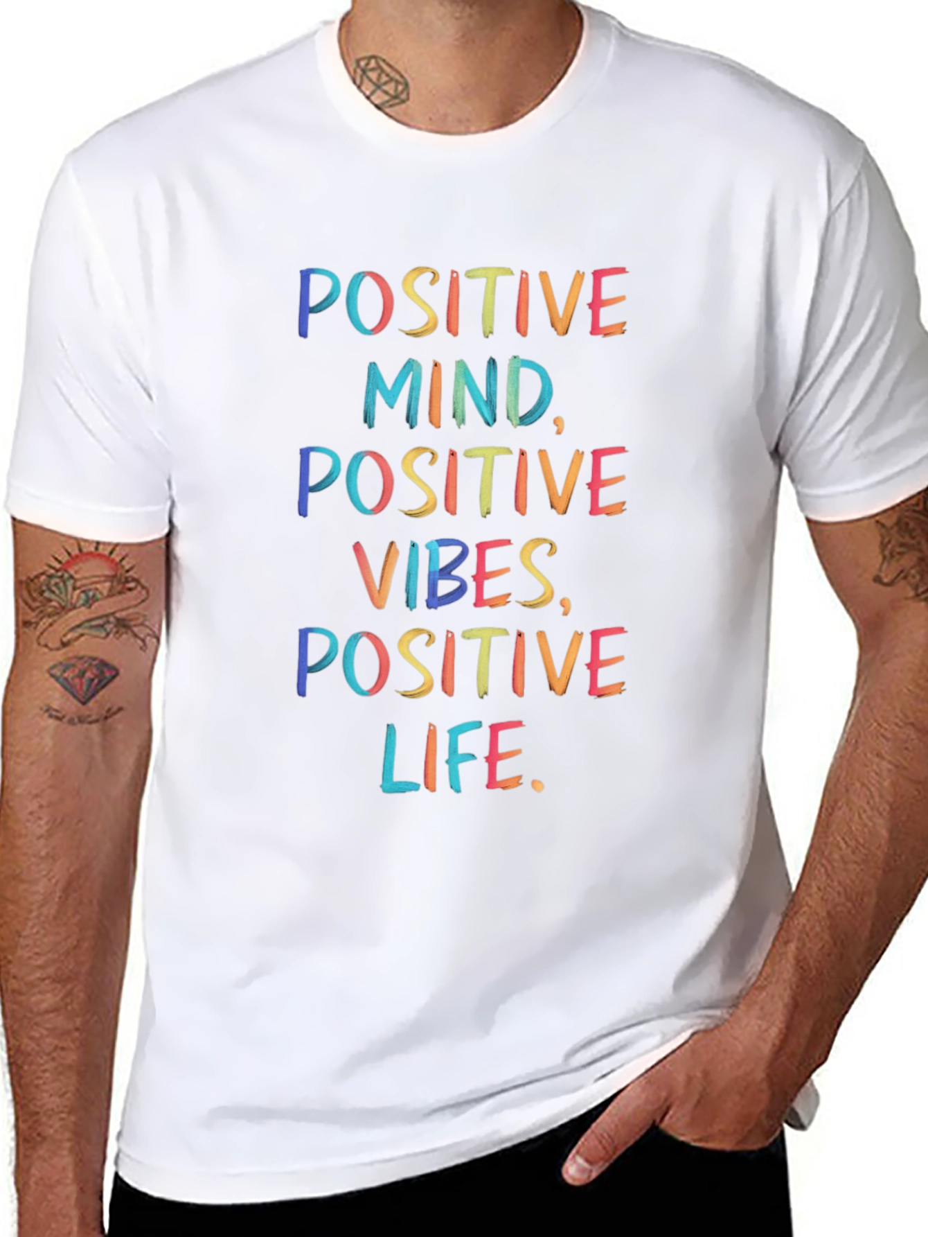 Positive Vibes Graphic Tee - Inspirational T-Shirt