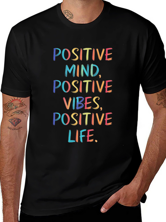Positive Vibes Graphic Tee - Inspirational T-Shirt
