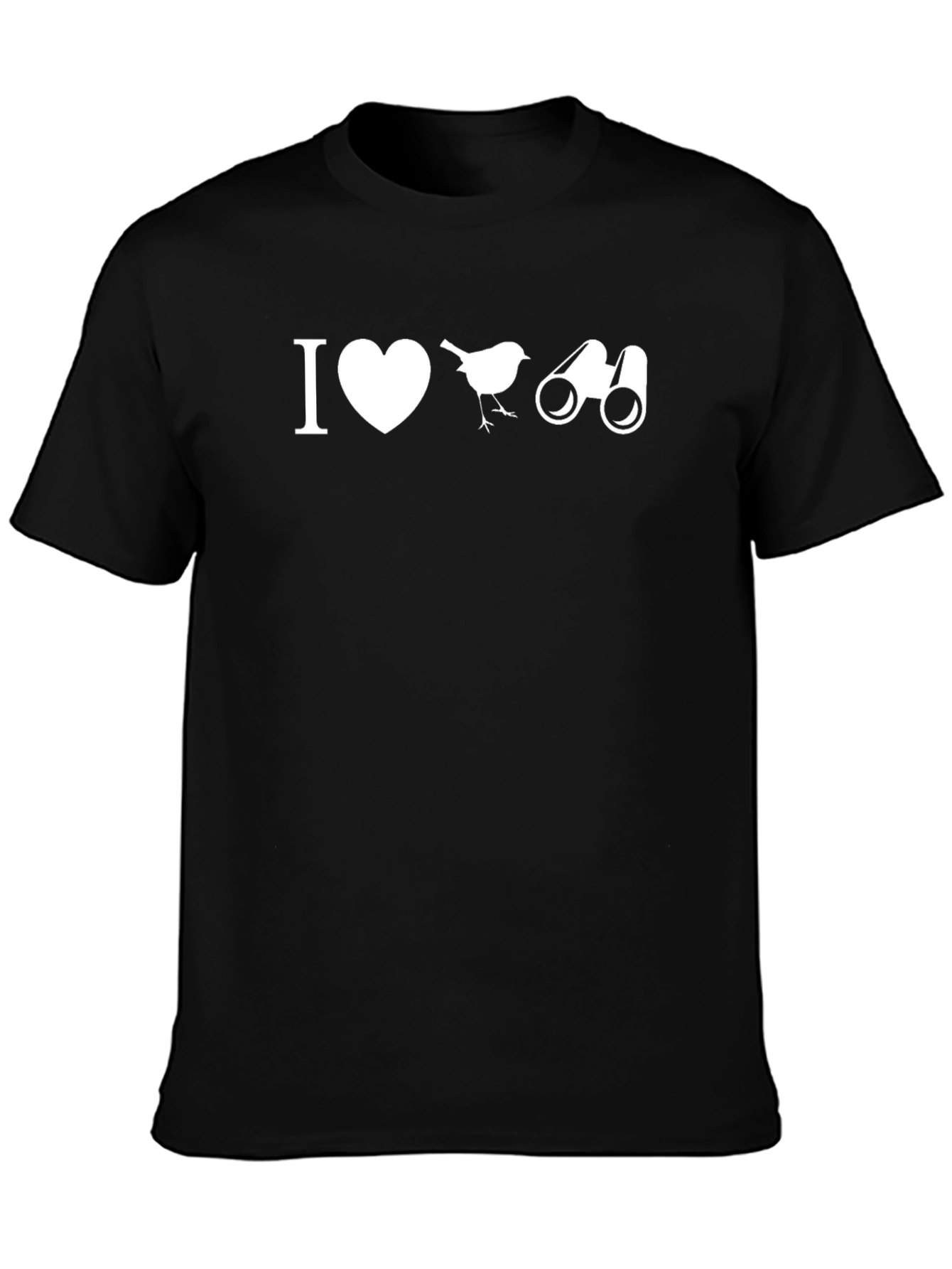 I Love Birdwatching T-Shirt: Binoculars & Bird Graphic Tee