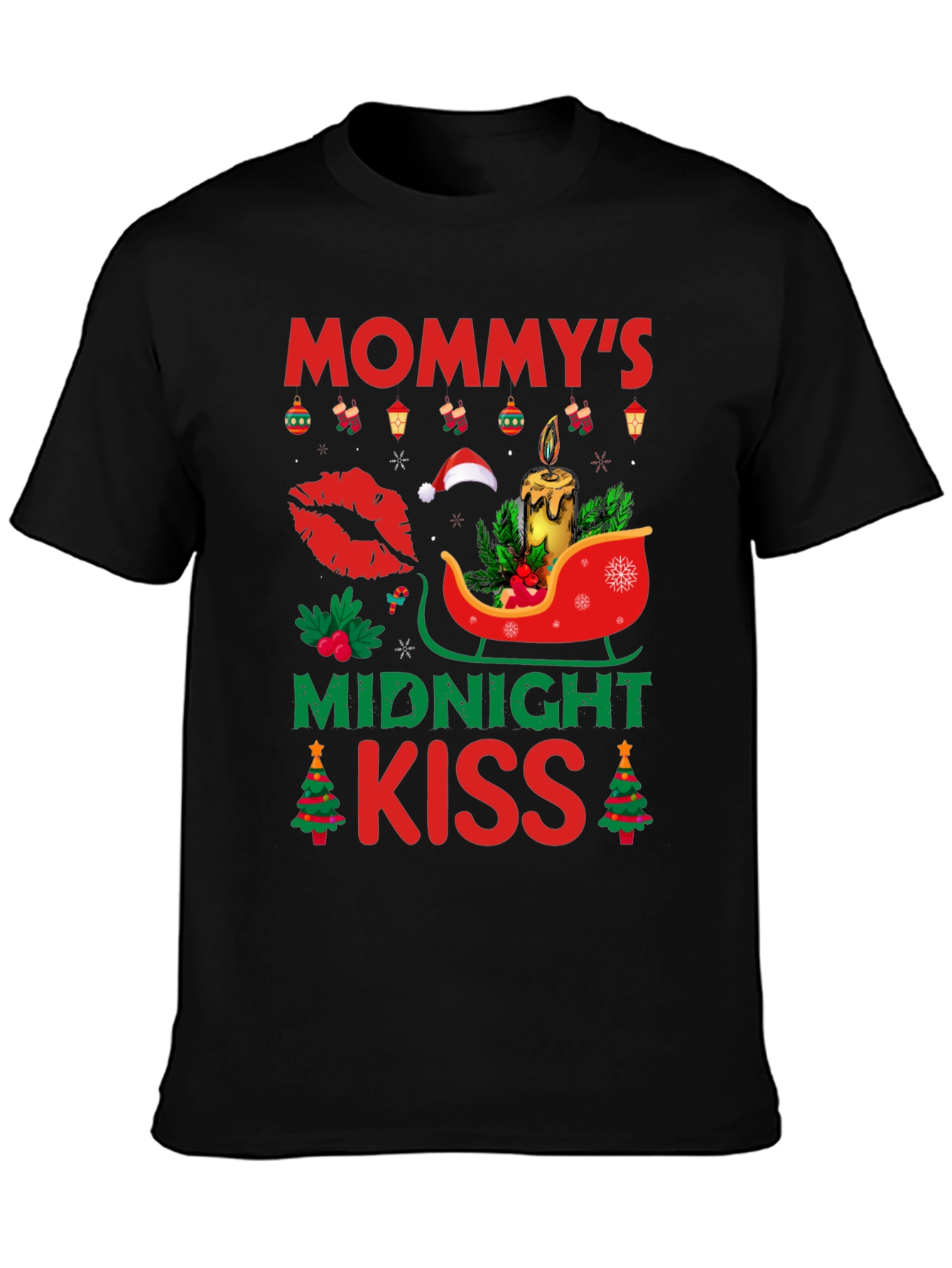 Mommys Midnight Kiss Christmas T-Shirt