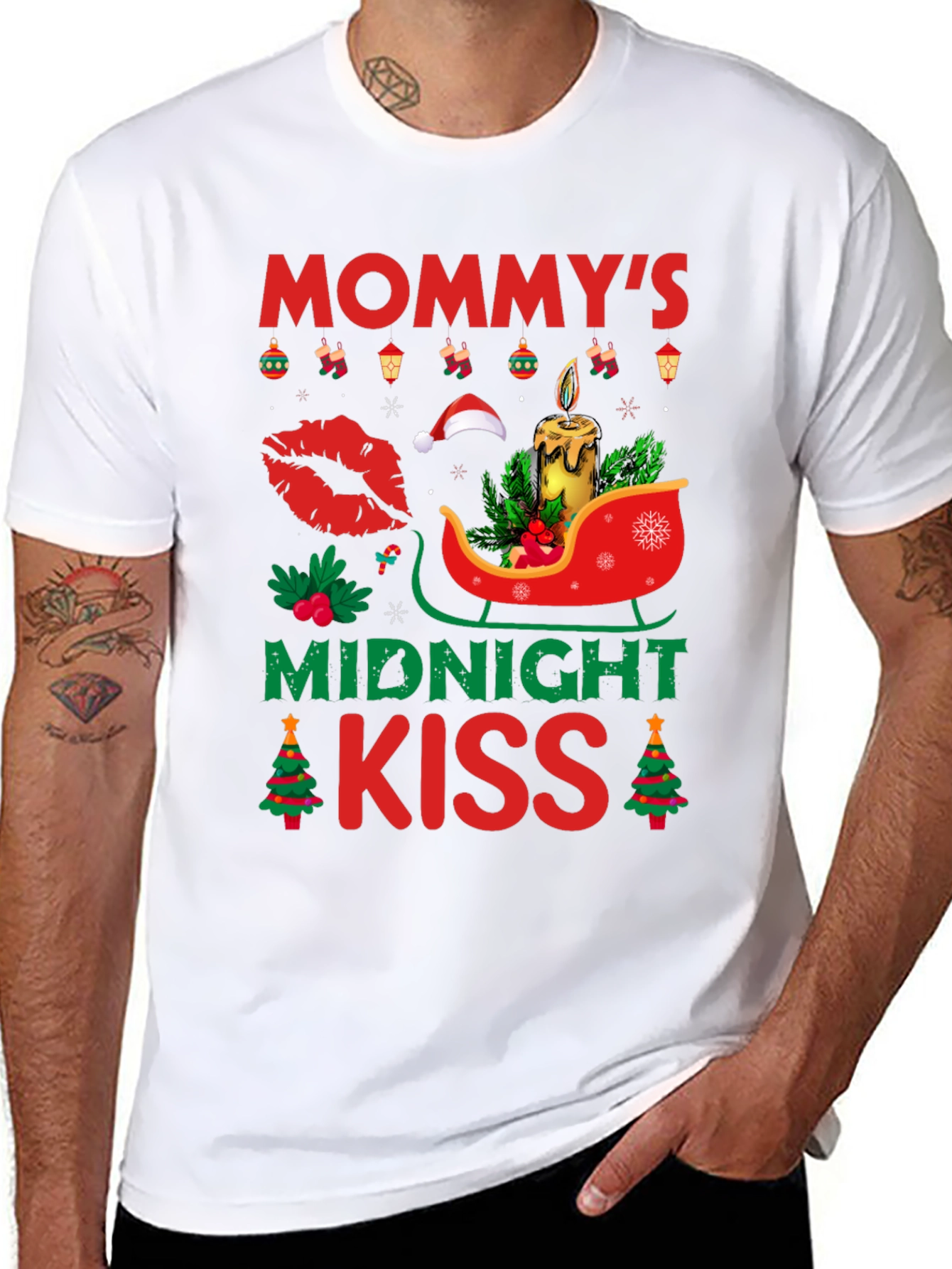 Mommys Midnight Kiss Christmas T-Shirt