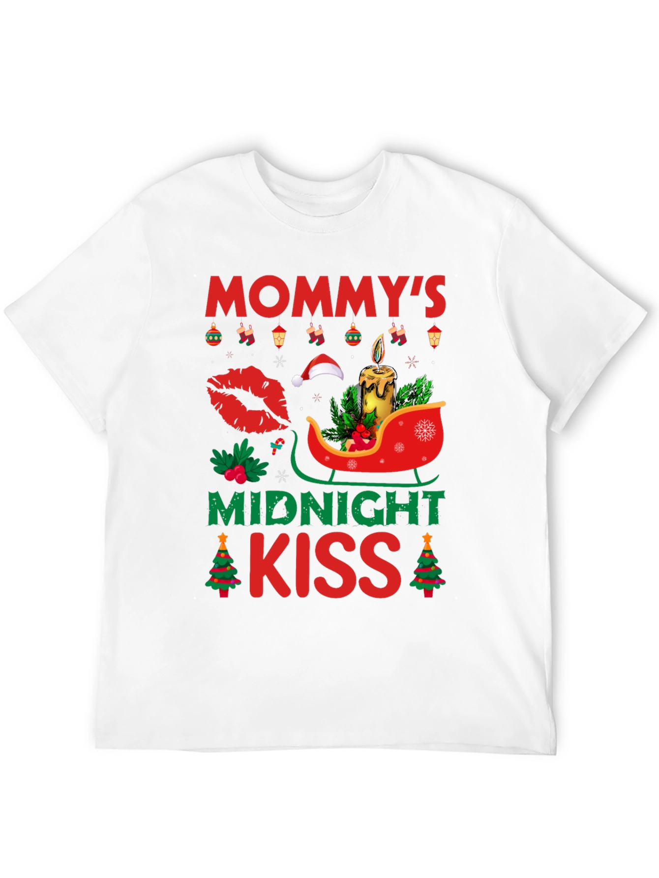Mommys Midnight Kiss Christmas T-Shirt