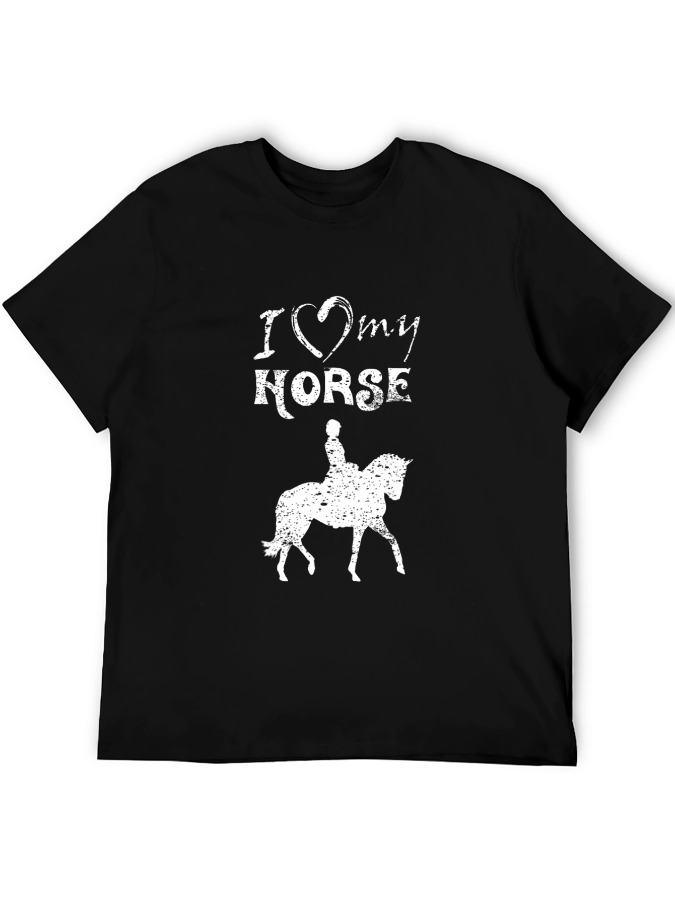 I Love My Horse Graphic Tee - Black