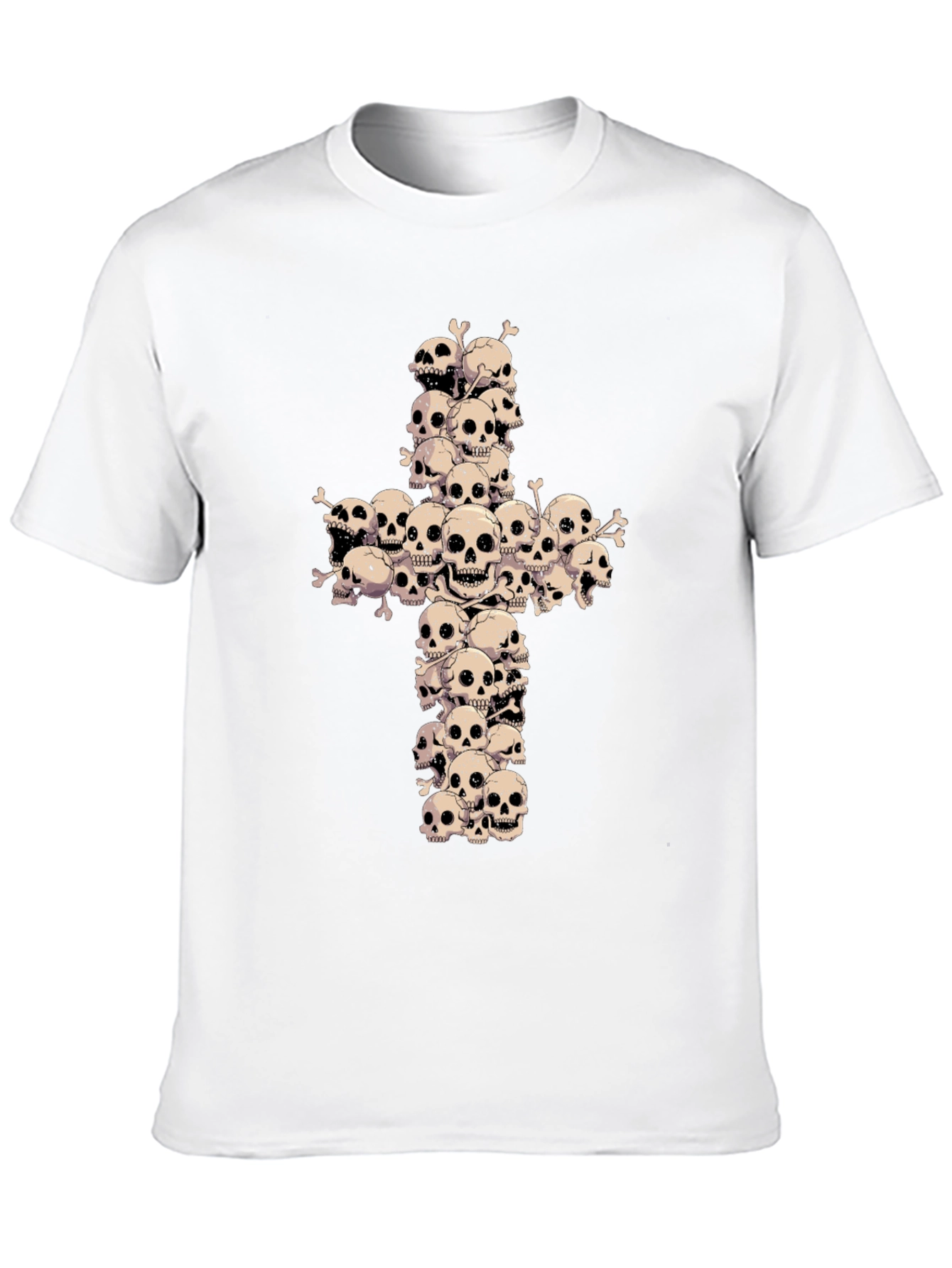 Skull Cross Graphic Tee - Gothic Fashion