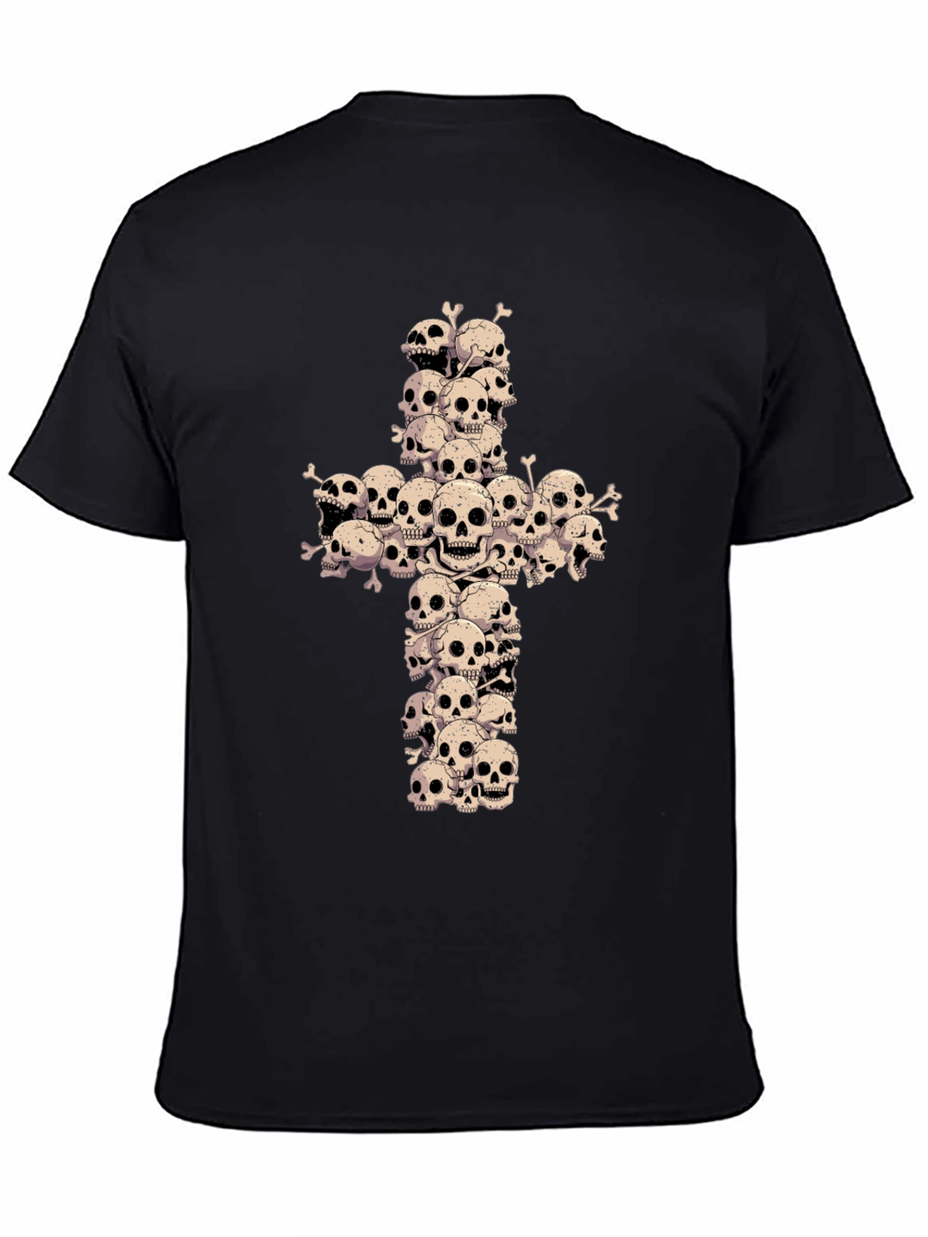 Skull Cross Graphic Tee - Gothic Fashion