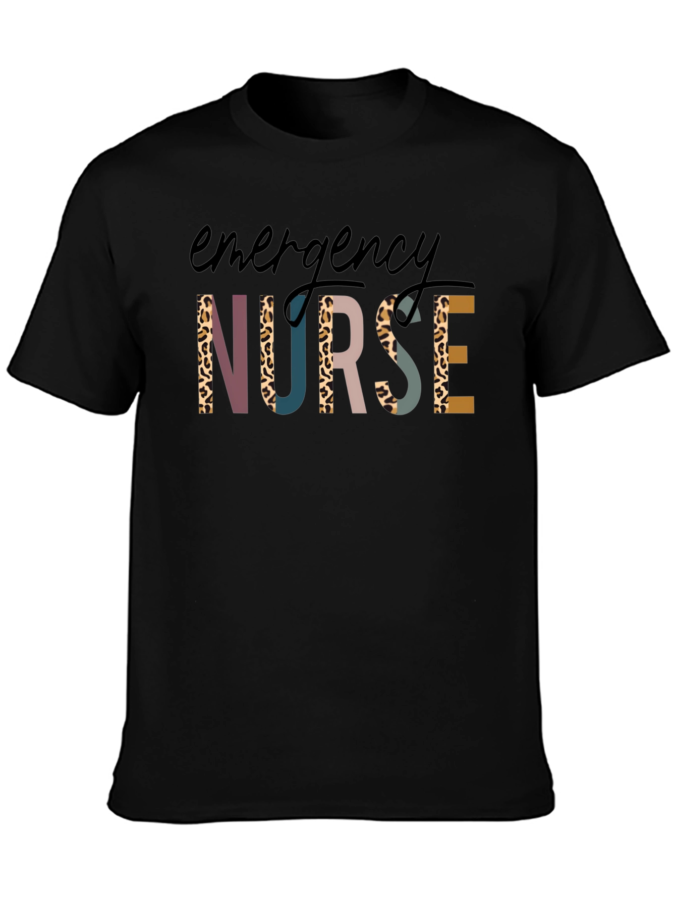 Emergency Nurse Graphic T-Shirt Black Tee